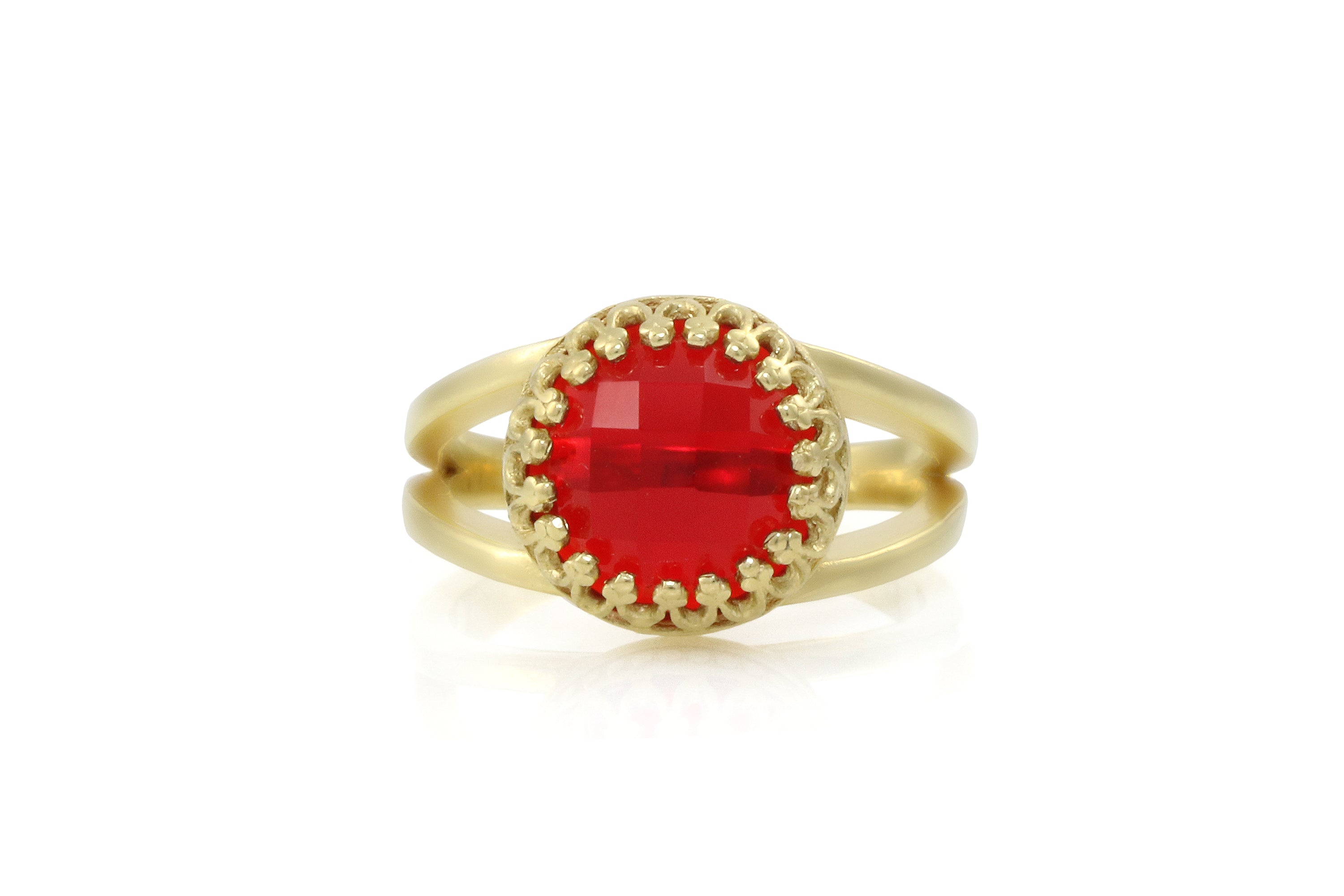 July Birthstone Ruby Jewelry Ring in Gold Rings Anemone Jewelry
