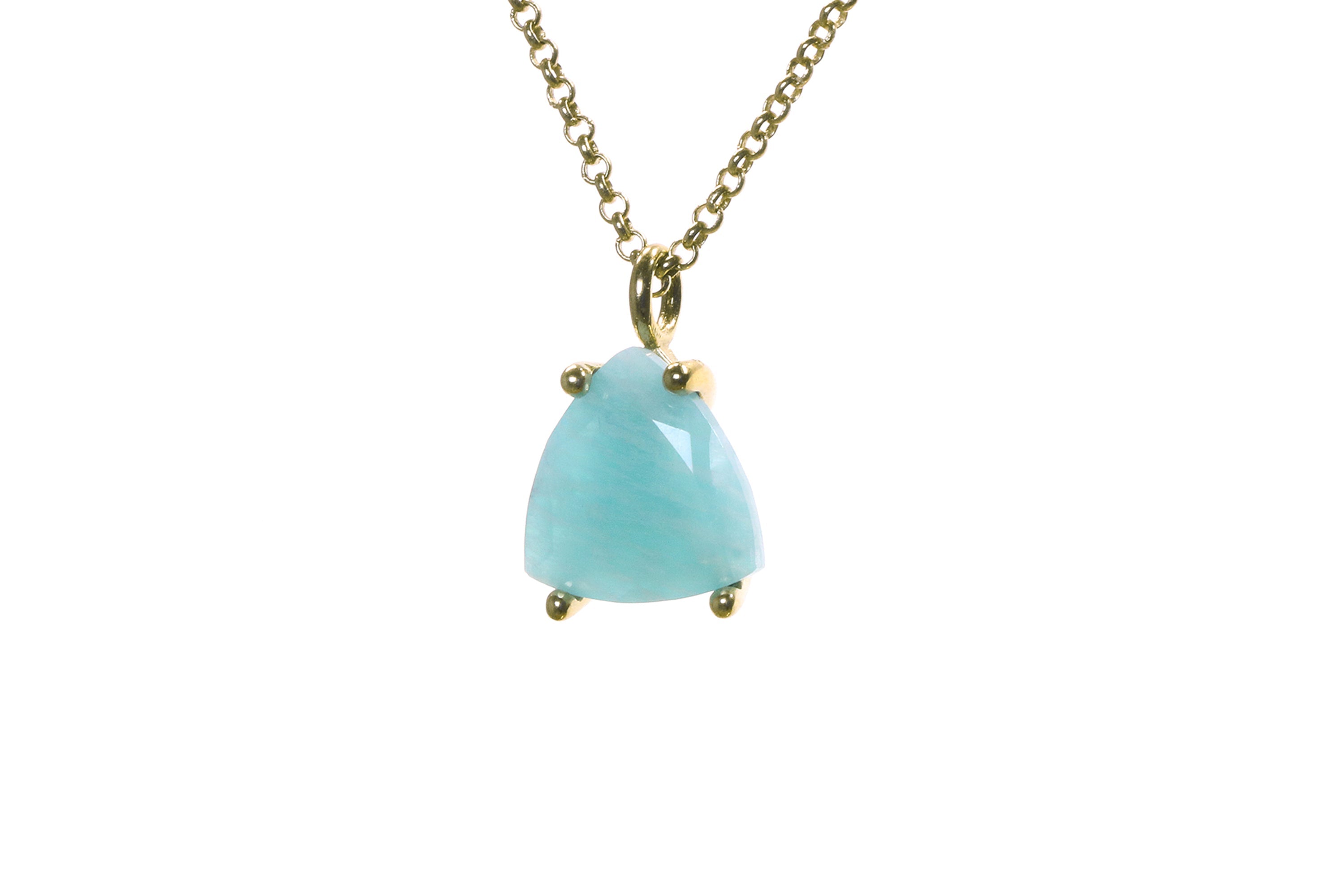 Beautiful Amazonite Necklace in Gold Filled Chain necklaces Anemone Unique
