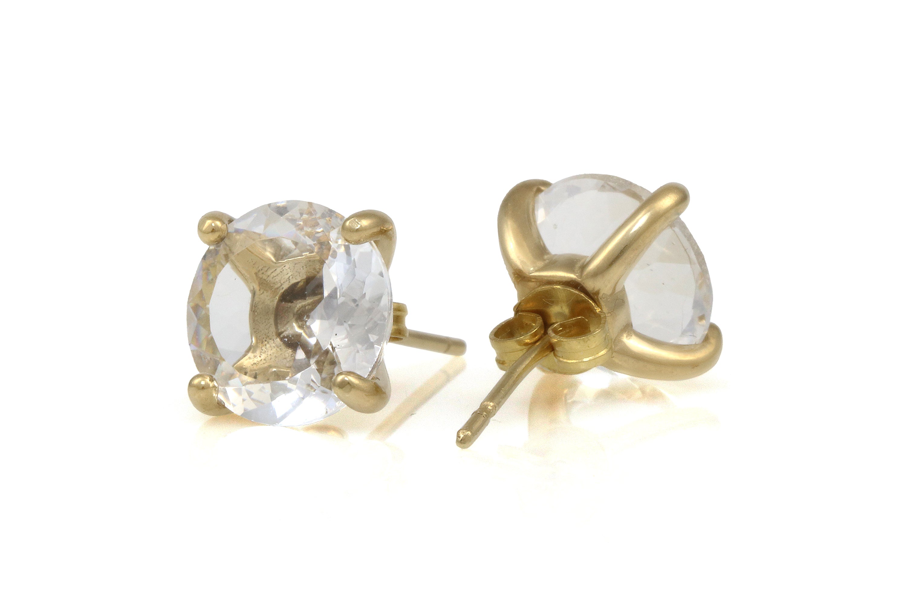 Classic Crystal Quartz Sterling Silver Earrings Earrings Anemone Unique