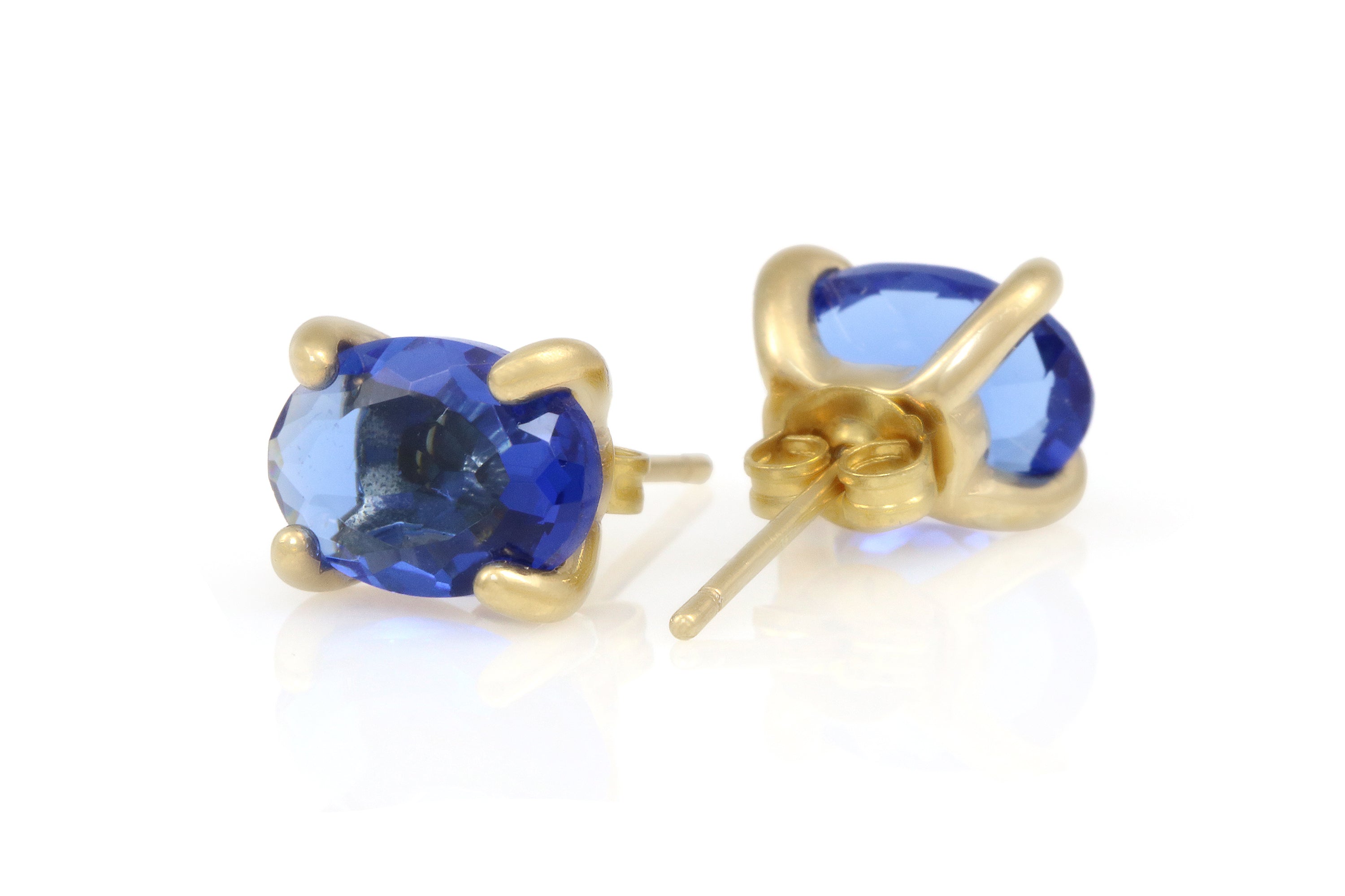 Versatile Sapphire Gold Stud Earrings Earrings Anemone Unique