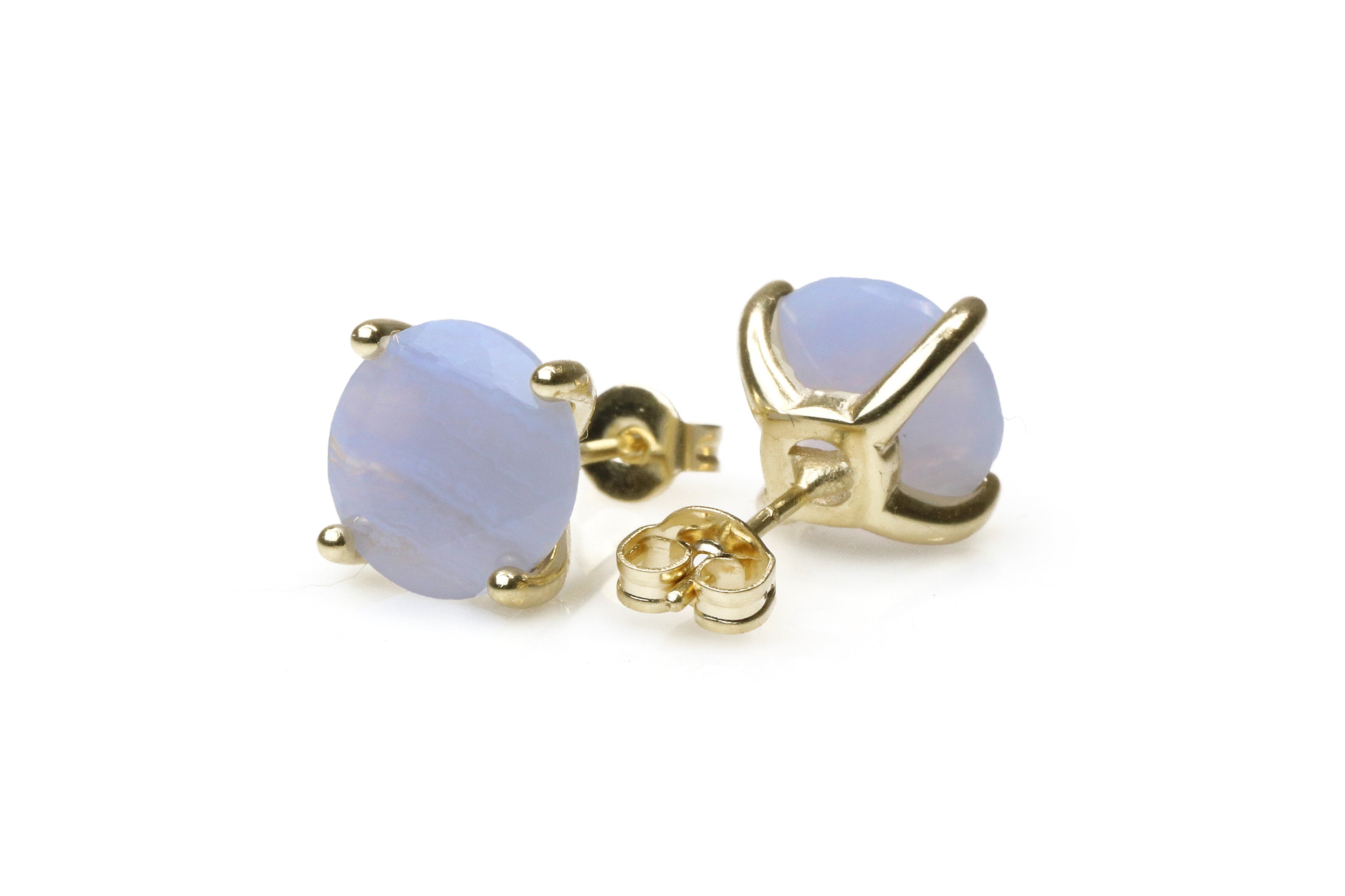 Magnificent 10mm Agate Gold Earrings Earrings Anemone Unique