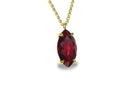 Marquise Garnet Pendant Necklace in 14k Gold Filled Anemone Jewelry