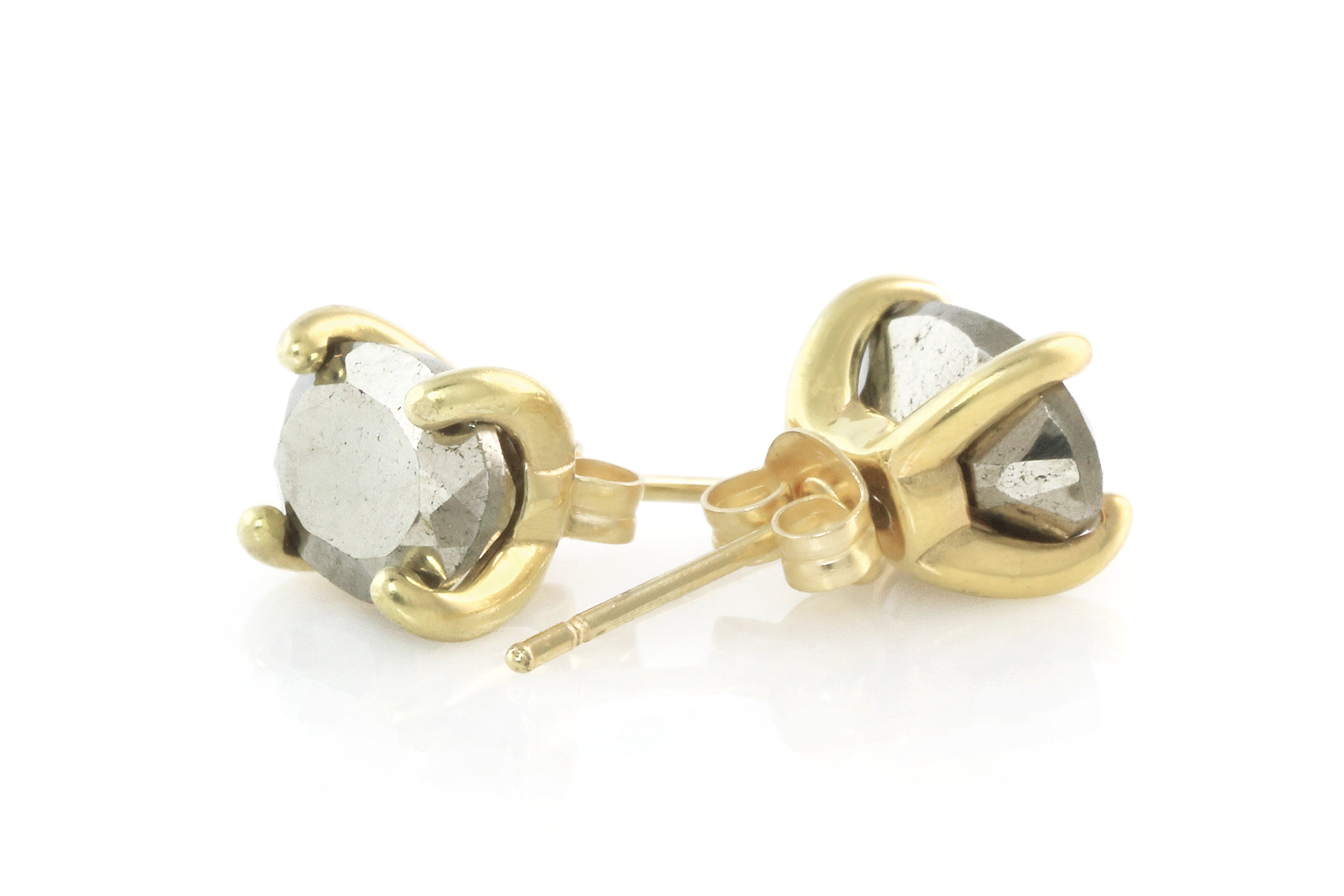 Sparkly Pyrite Earrings in 14k Gold Earrings Anemone Unique
