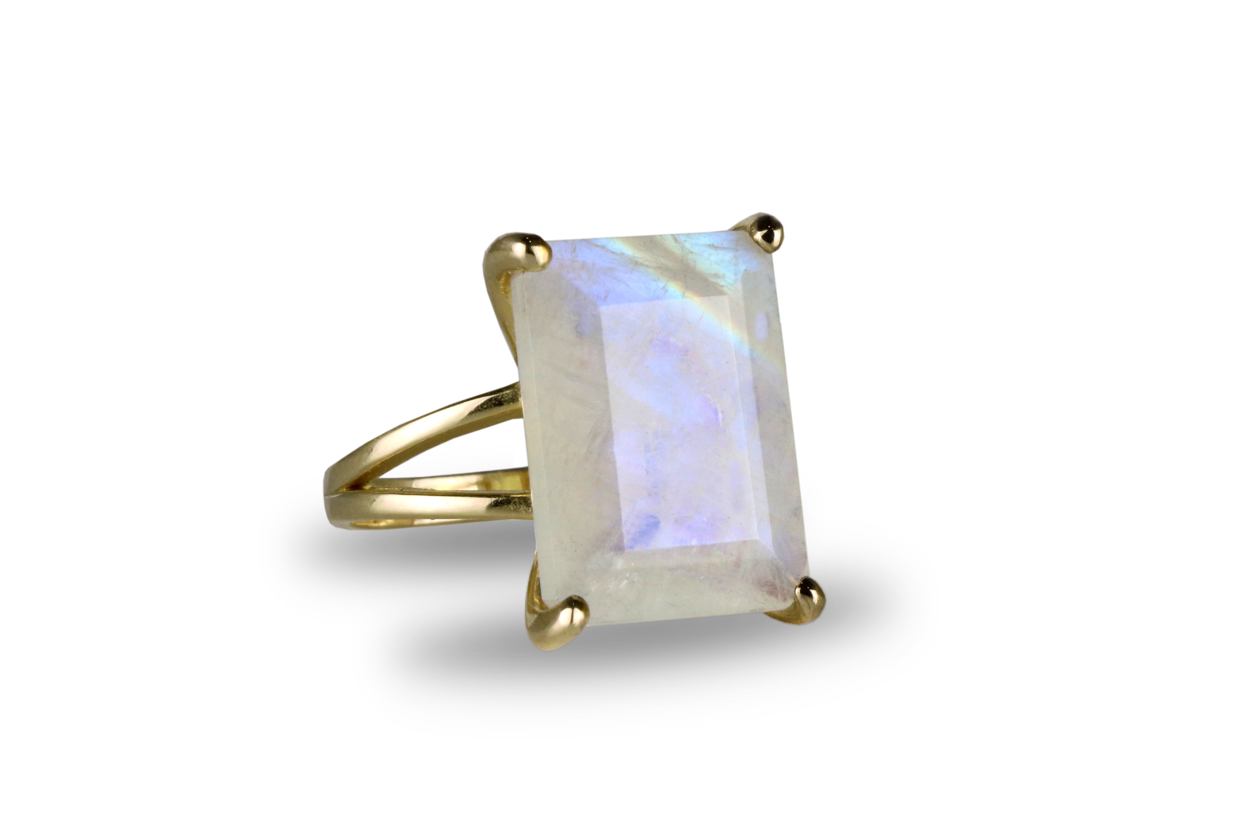 Exquisite Moonstone Ring in 925 Sterling Silver Rings Anemone Jewelry