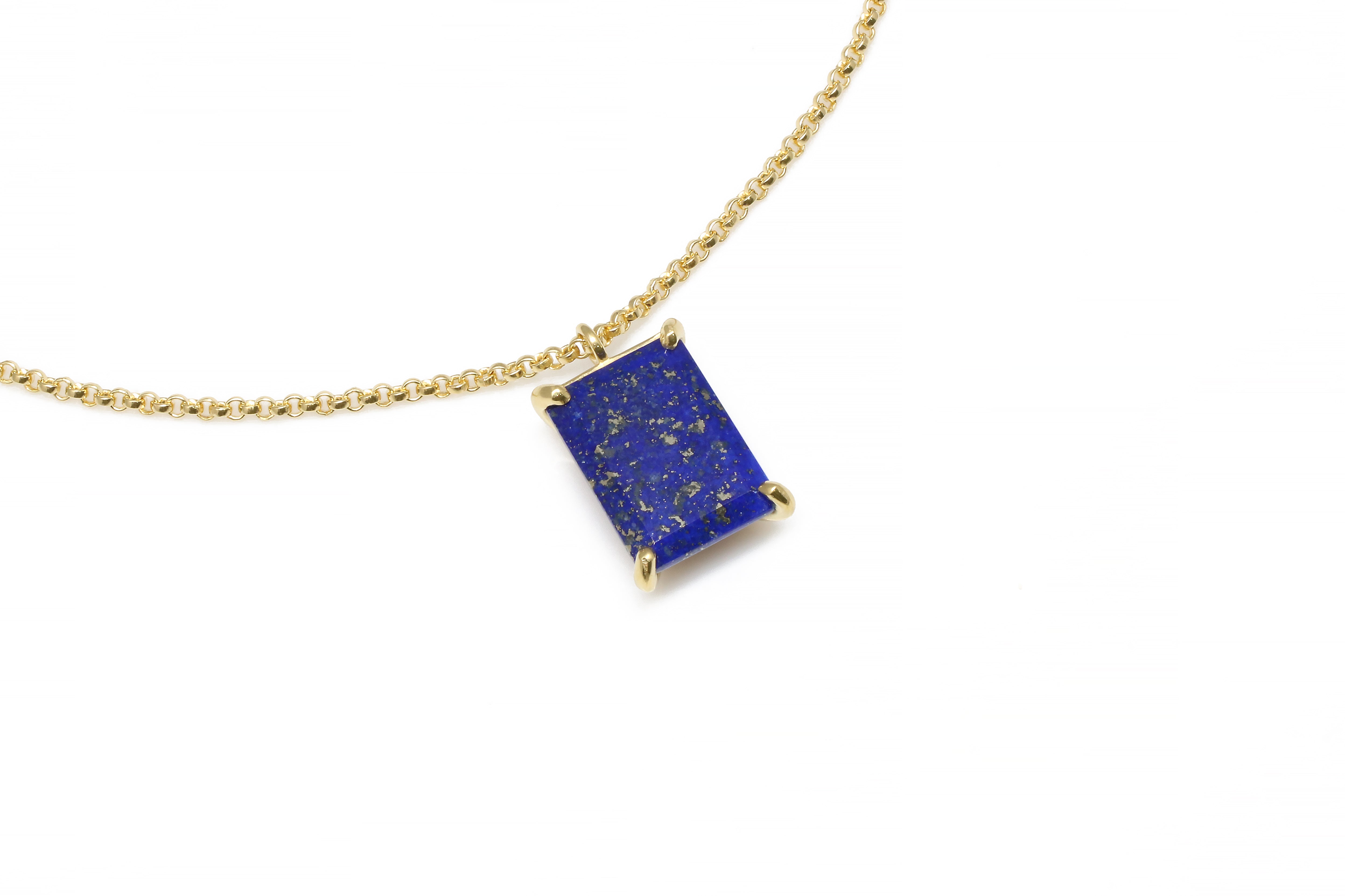 Lapis Lazuli 14k Gold Pendant Necklace necklaces Anemone Jewelry