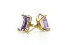 Purple Amethyst Sterling Silver Stud Earrings Earrings Anemone Unique