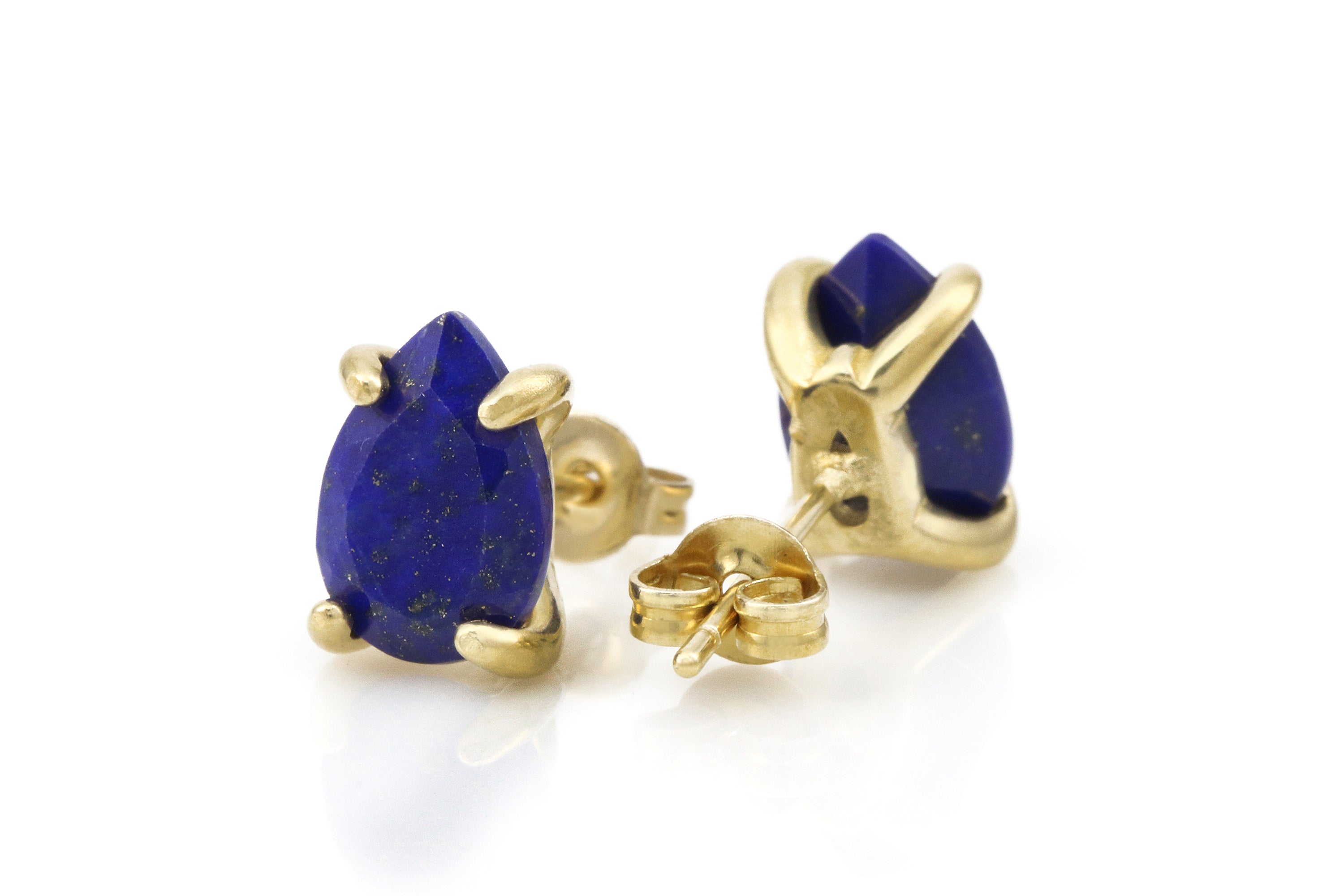 Dainty Lapis Lazuli Earrings in Gold Earrings Anemone Unique
