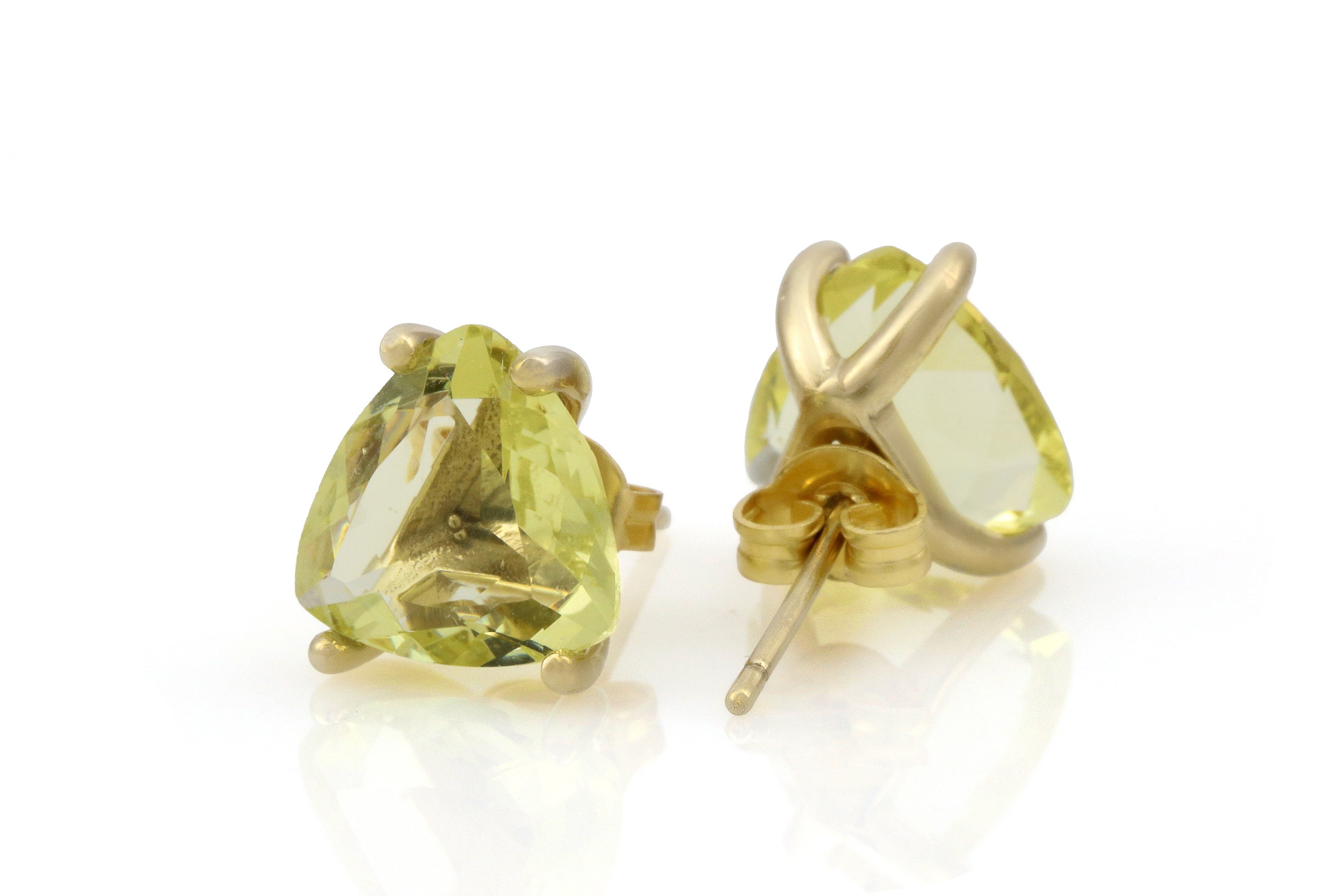 Lustrous Lemon Quartz in 14k Gold Earrings Earrings Anemone Unique