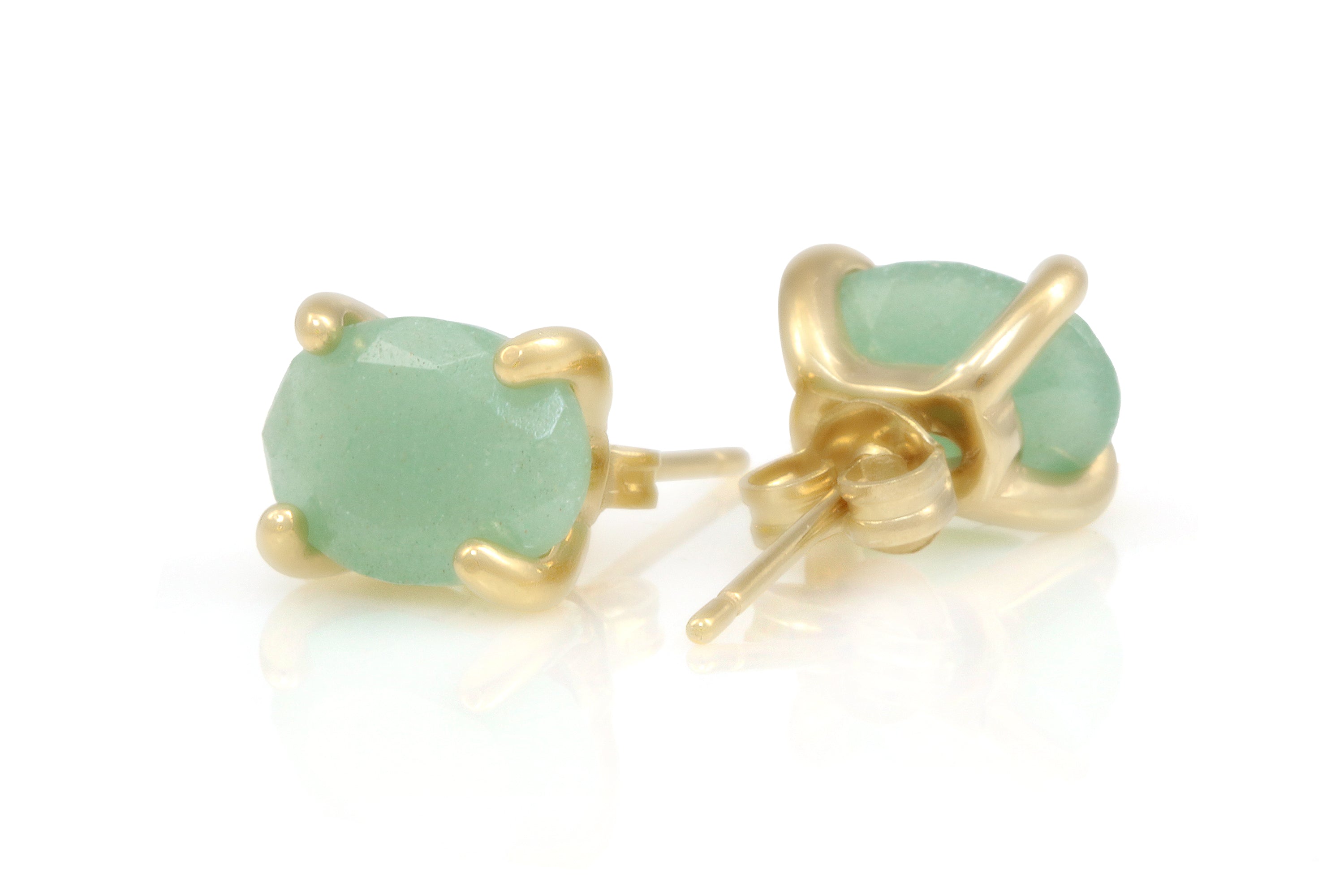 Green Aventurine Gold Filled Earrings Earrings Anemone Unique