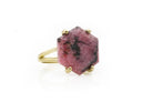 Fashionable Gold Cocktail Rhodonite Ring Rings Anemone Jewelry