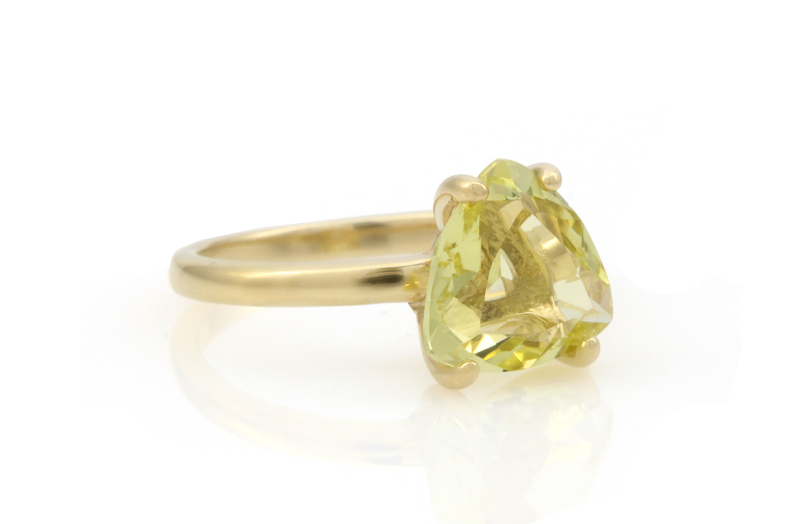 Lemon Quartz in 4-Prong Gold-filled Ring Band Rings Anemone Unique