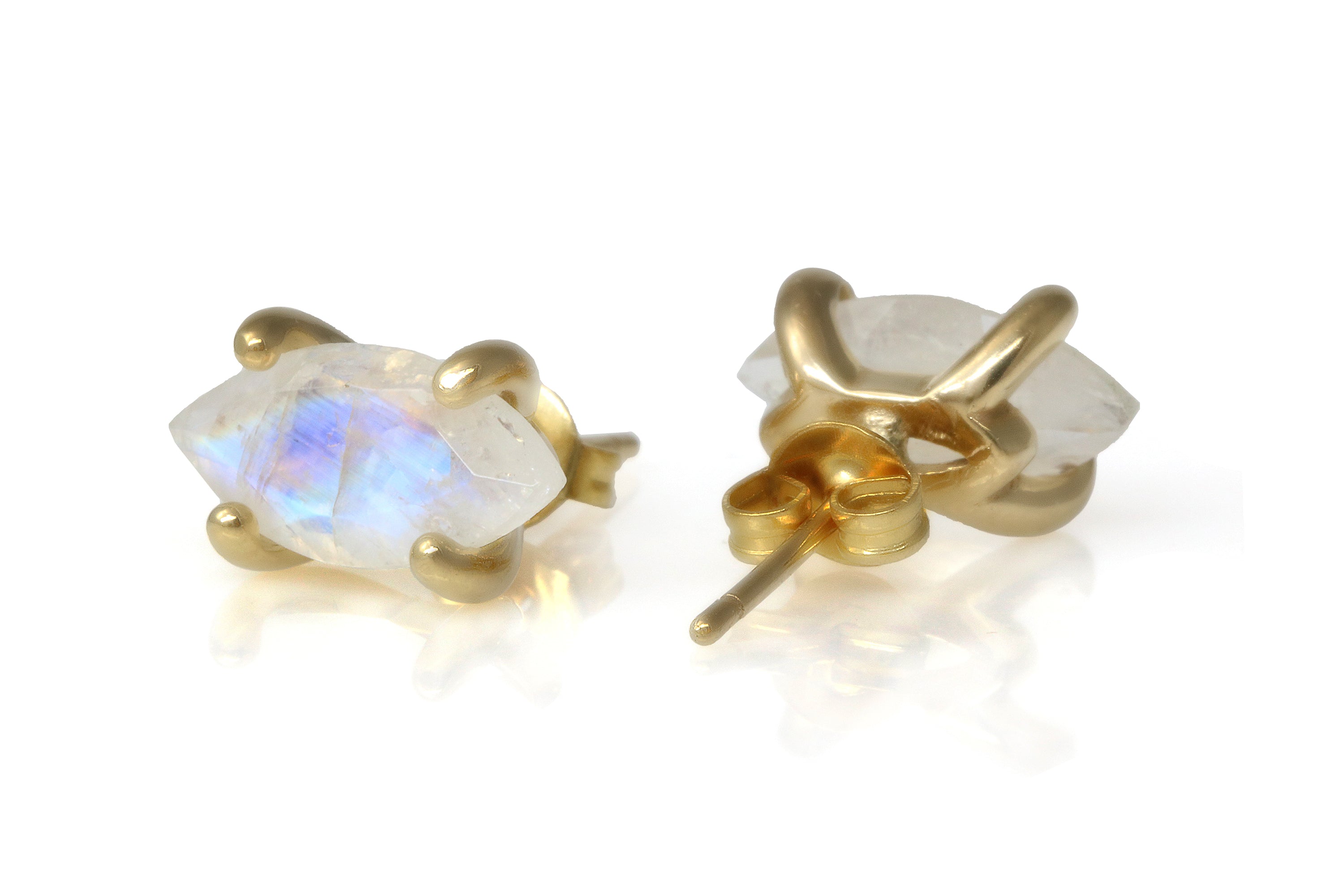 Unique Moonstone Earrings in Gold Earrings Anemone Unique