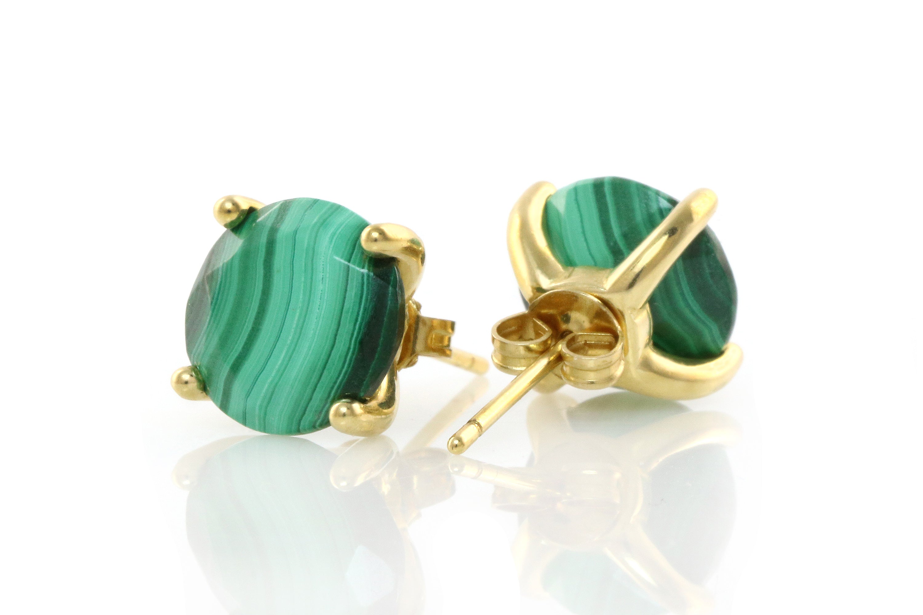 Unique Post Malachite Gold Earrings Earrings Anemone Unique