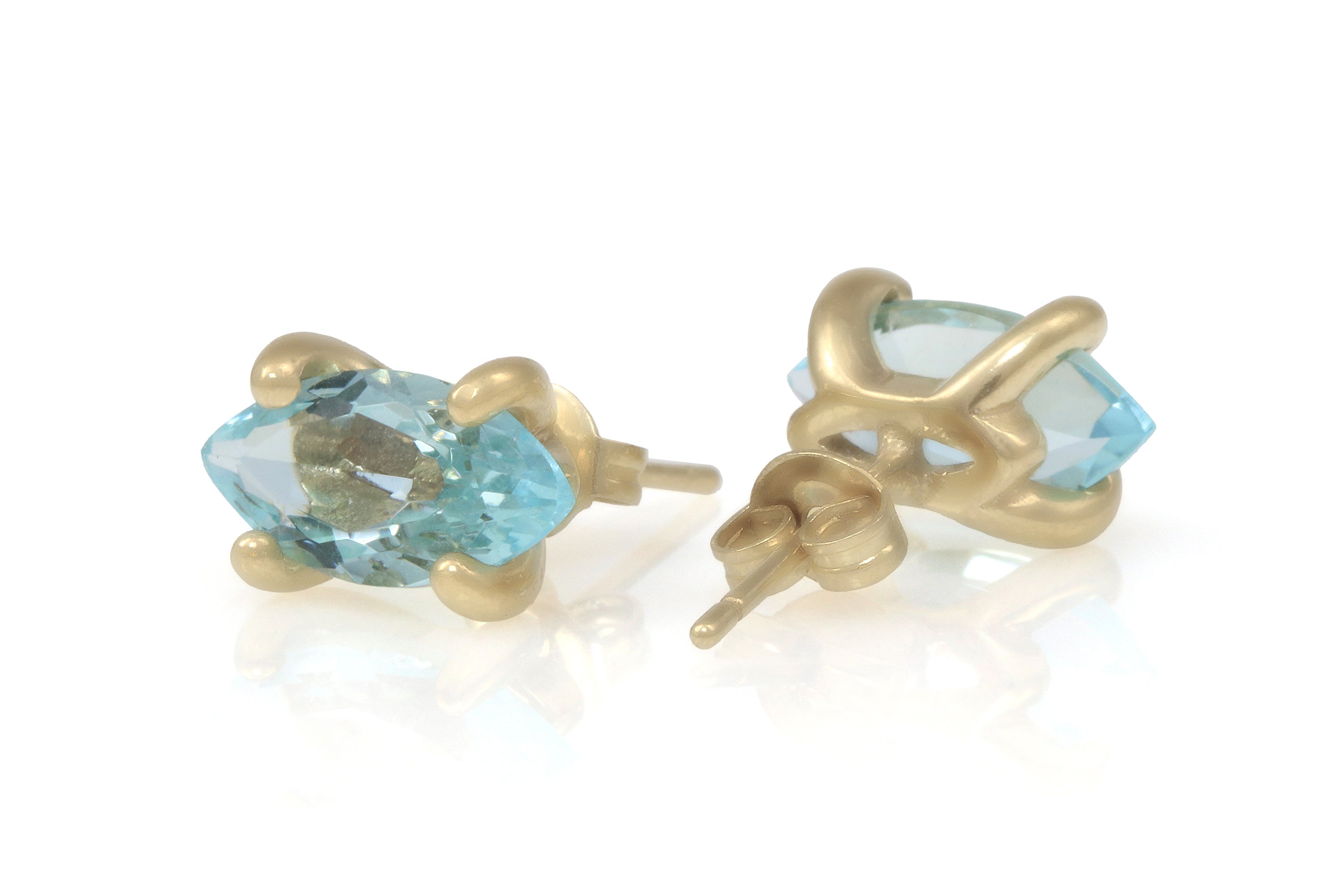 Blue Topaz Gold Filled Earrings Earrings Anemone Unique