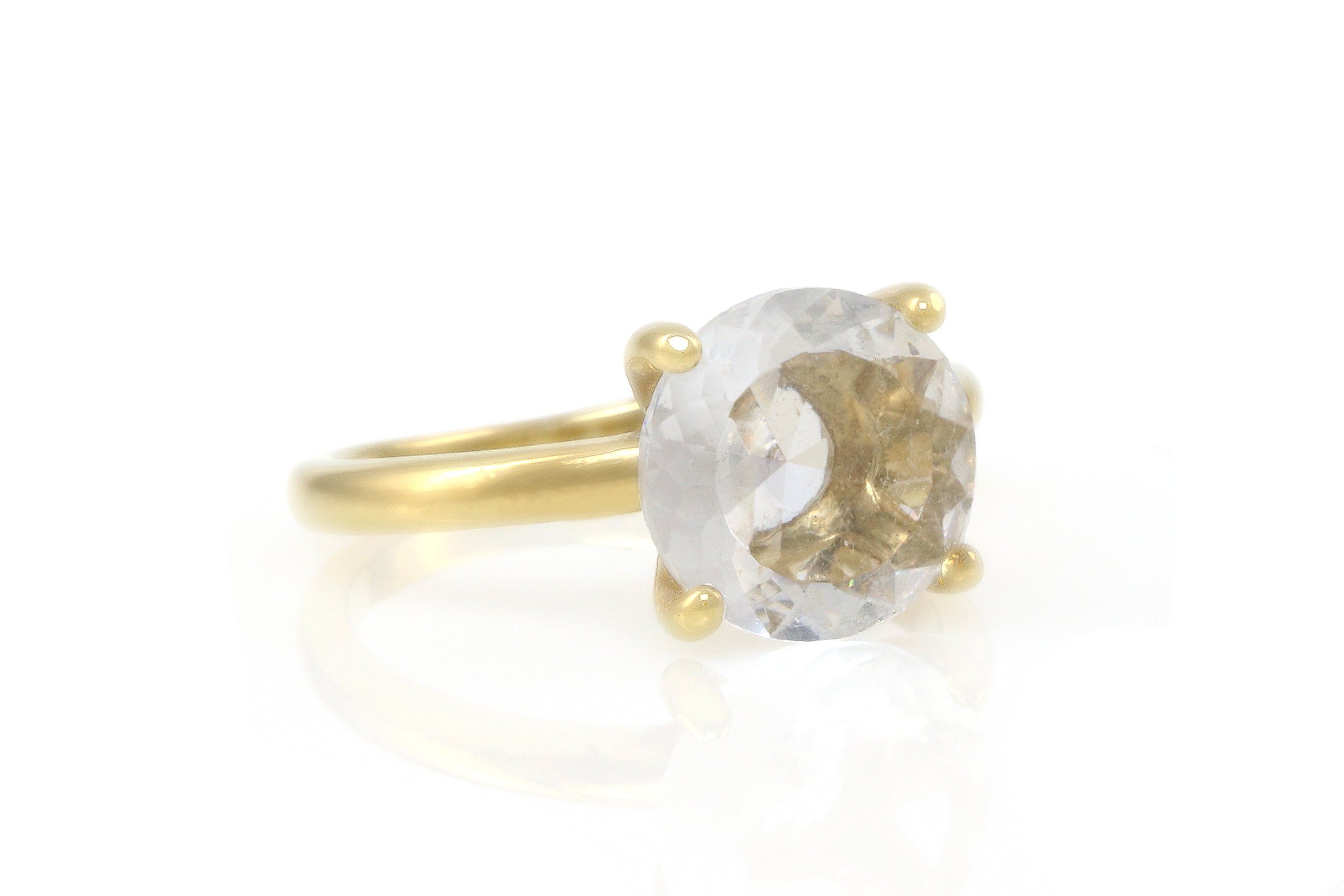 Crystal Quartz Ring in 14k Rose Gold Rings Anemone Unique