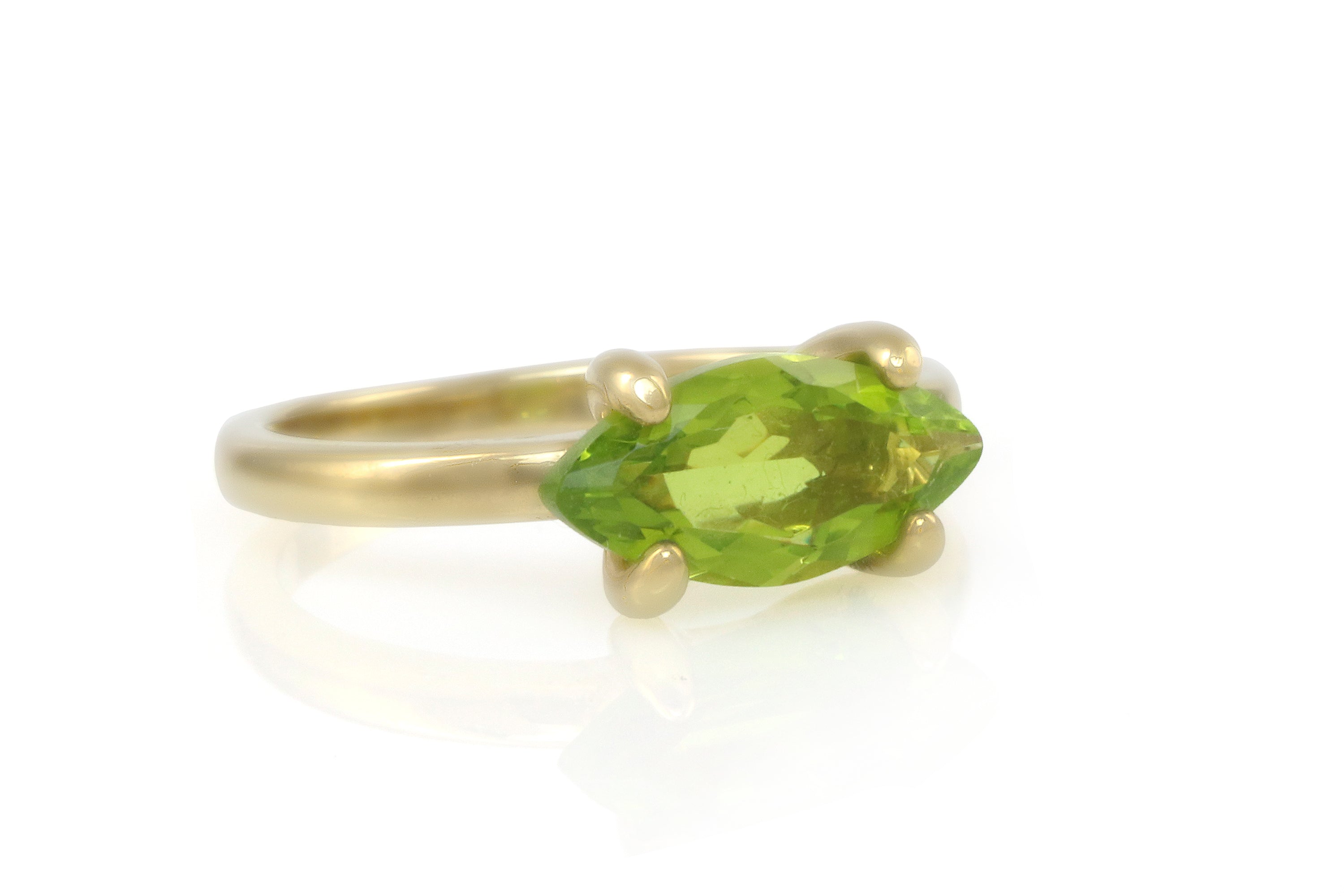 Marquise Peridot Gold Filled Ring Rings Anemone Unique