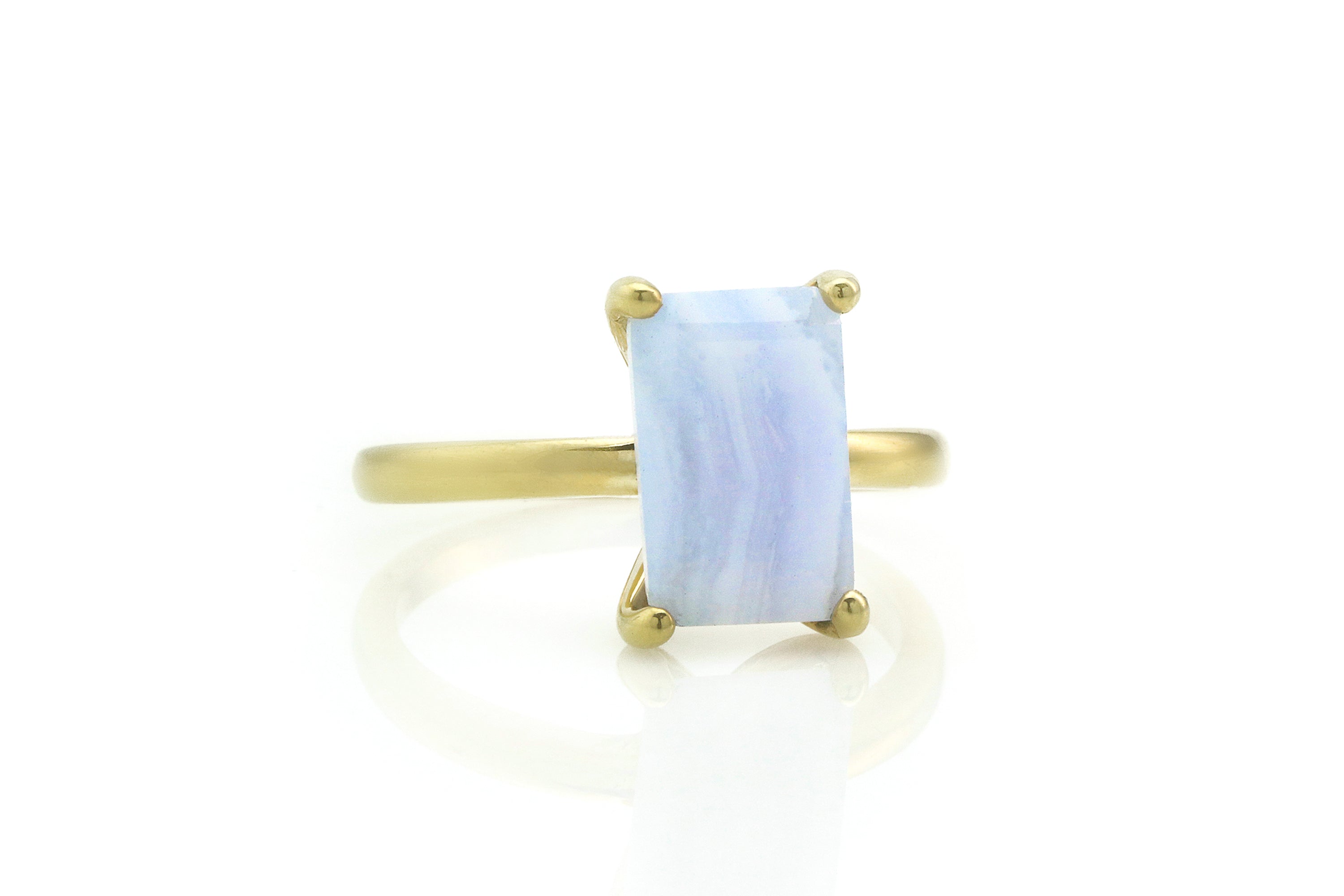 14K Gold Filled Lace Agate Ring Rings Anemone Jewelry