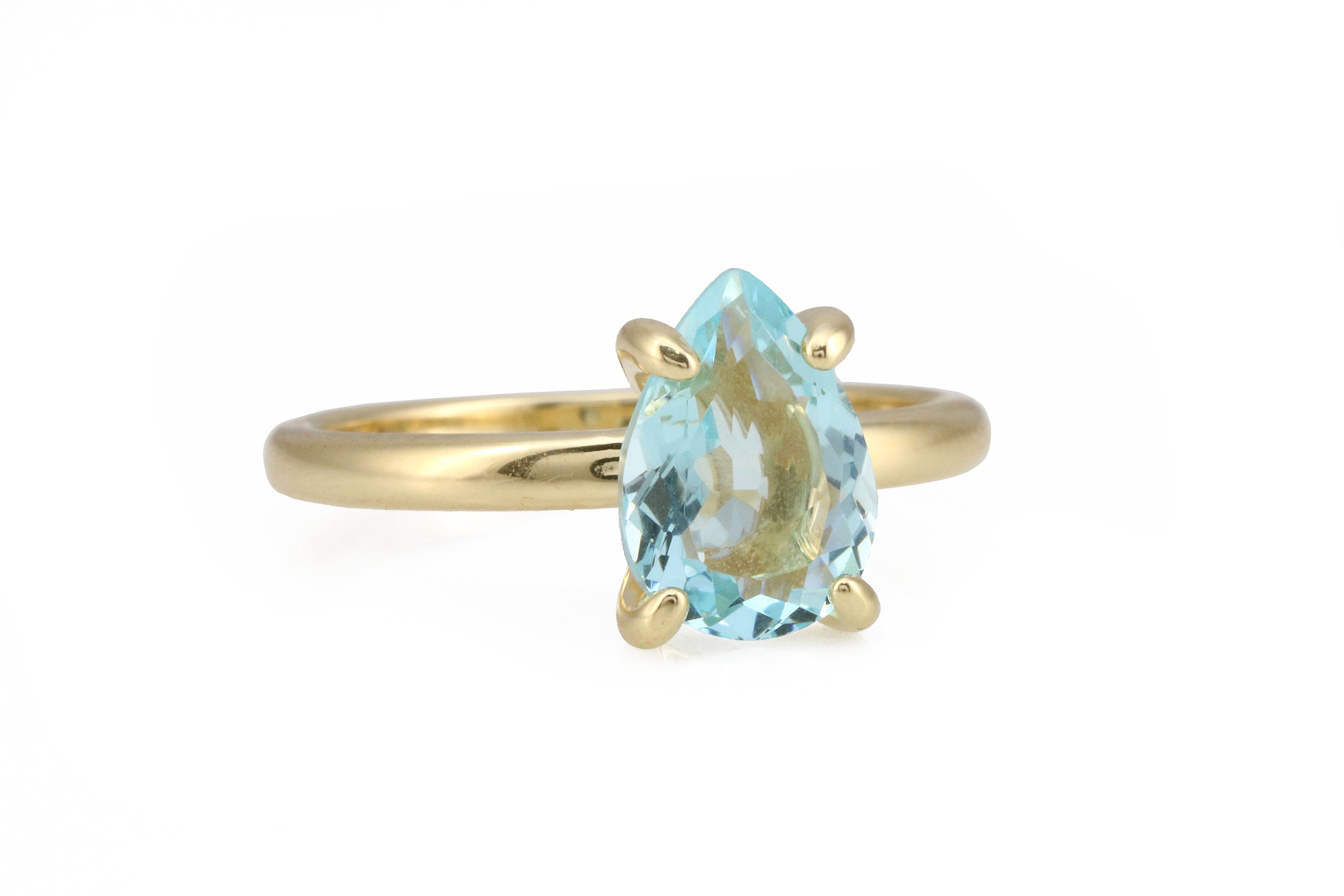 Alluring Topaz Ring in 14K Gold Rings Anemone Unique