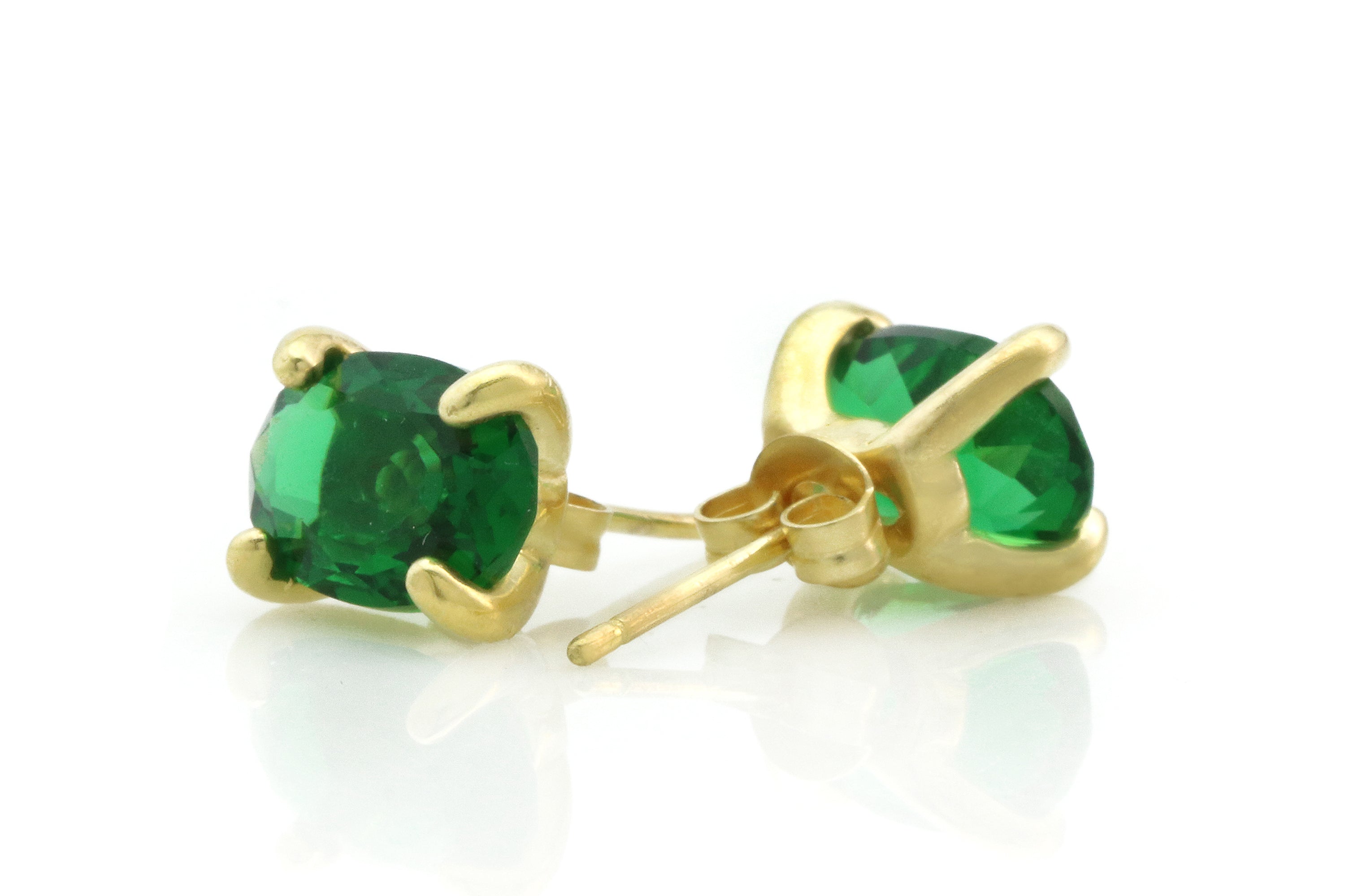 Stunning Oval Emerald Gold Filled Earrings Earrings Anemone Unique