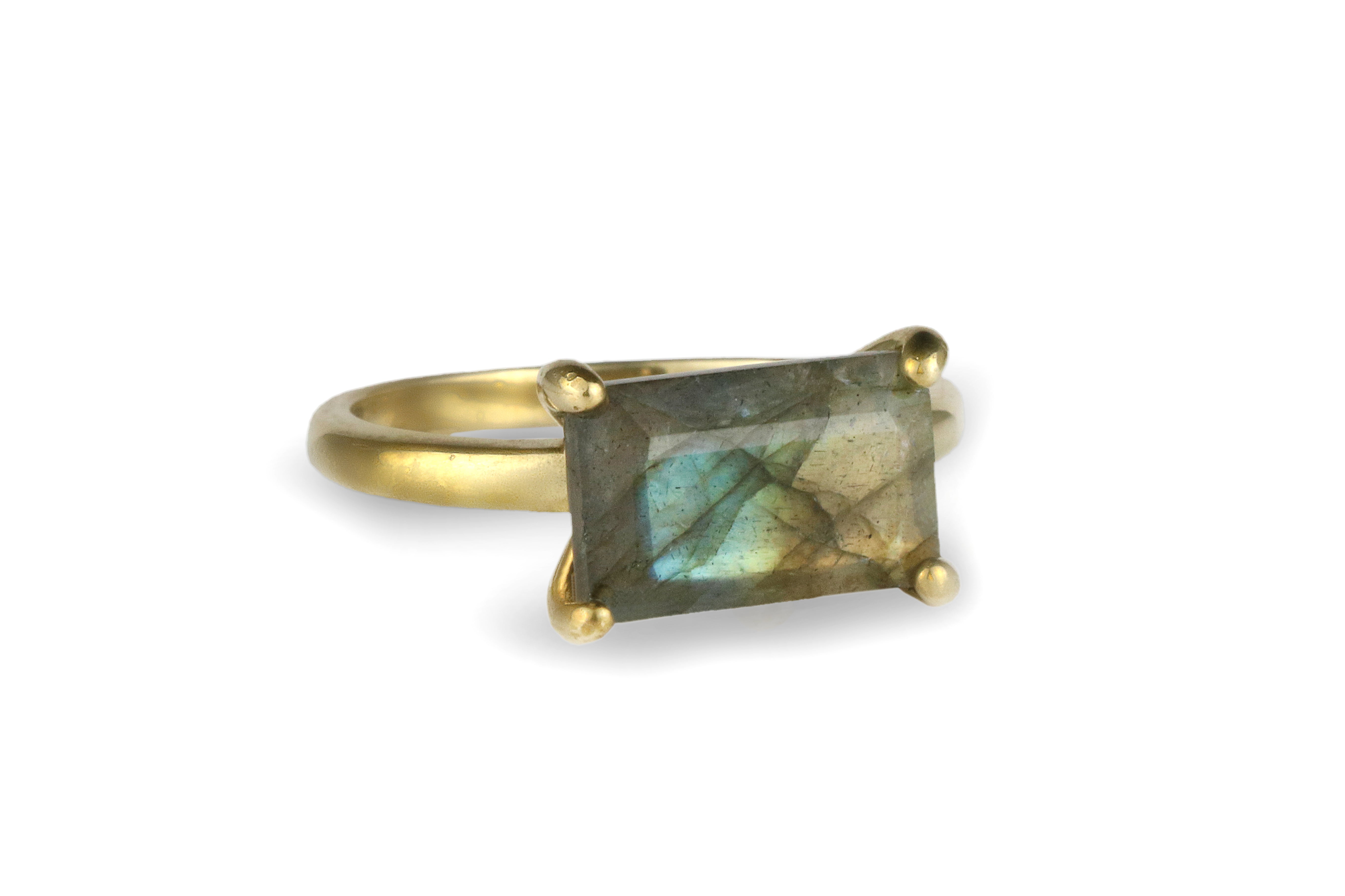 Unique Labradorite Ring in 14k Gold Rings Anemone Unique