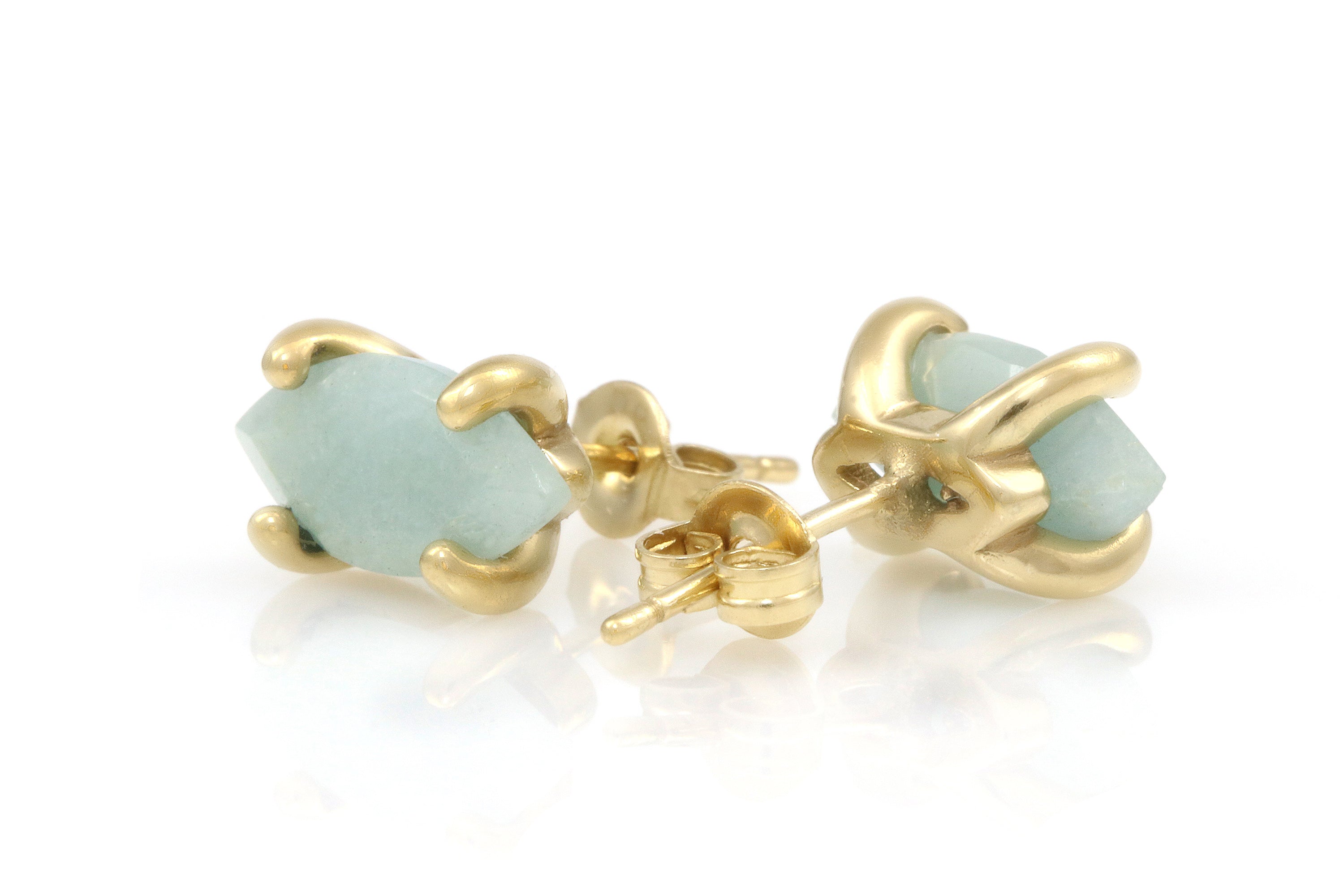 Minimalist Aquamarine Gold Filled Earrings Earrings Anemone Unique