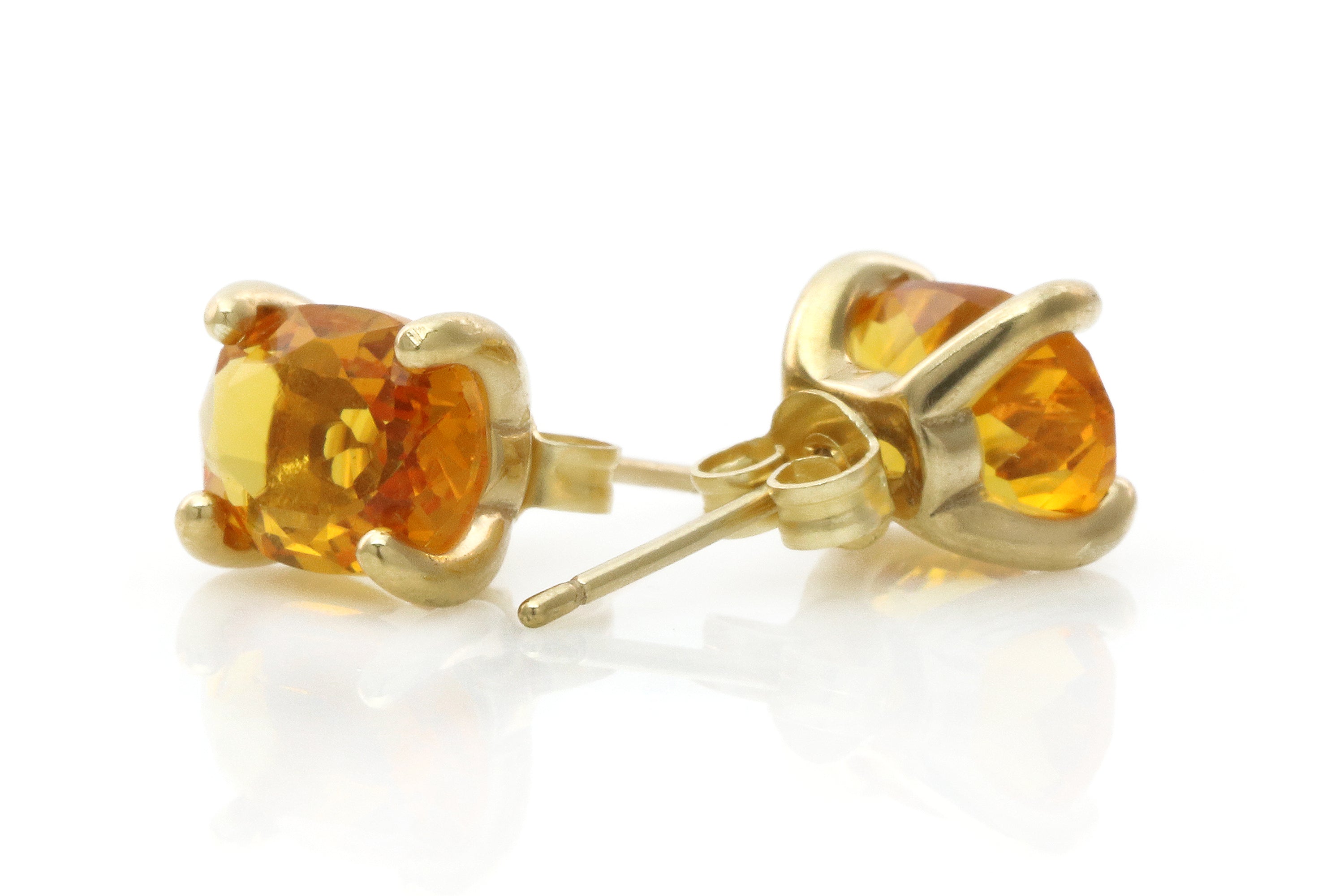Oval Stud Citrine Earrings Earrings Anemone Unique