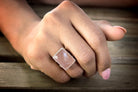 Elegant Rose Quartz in 925 Sterling Silver Rings Anemone Jewelry