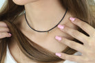 Spinel Gemstone Beaded Necklace with Cubic Zirconia Pendant necklaces Anemone Unique