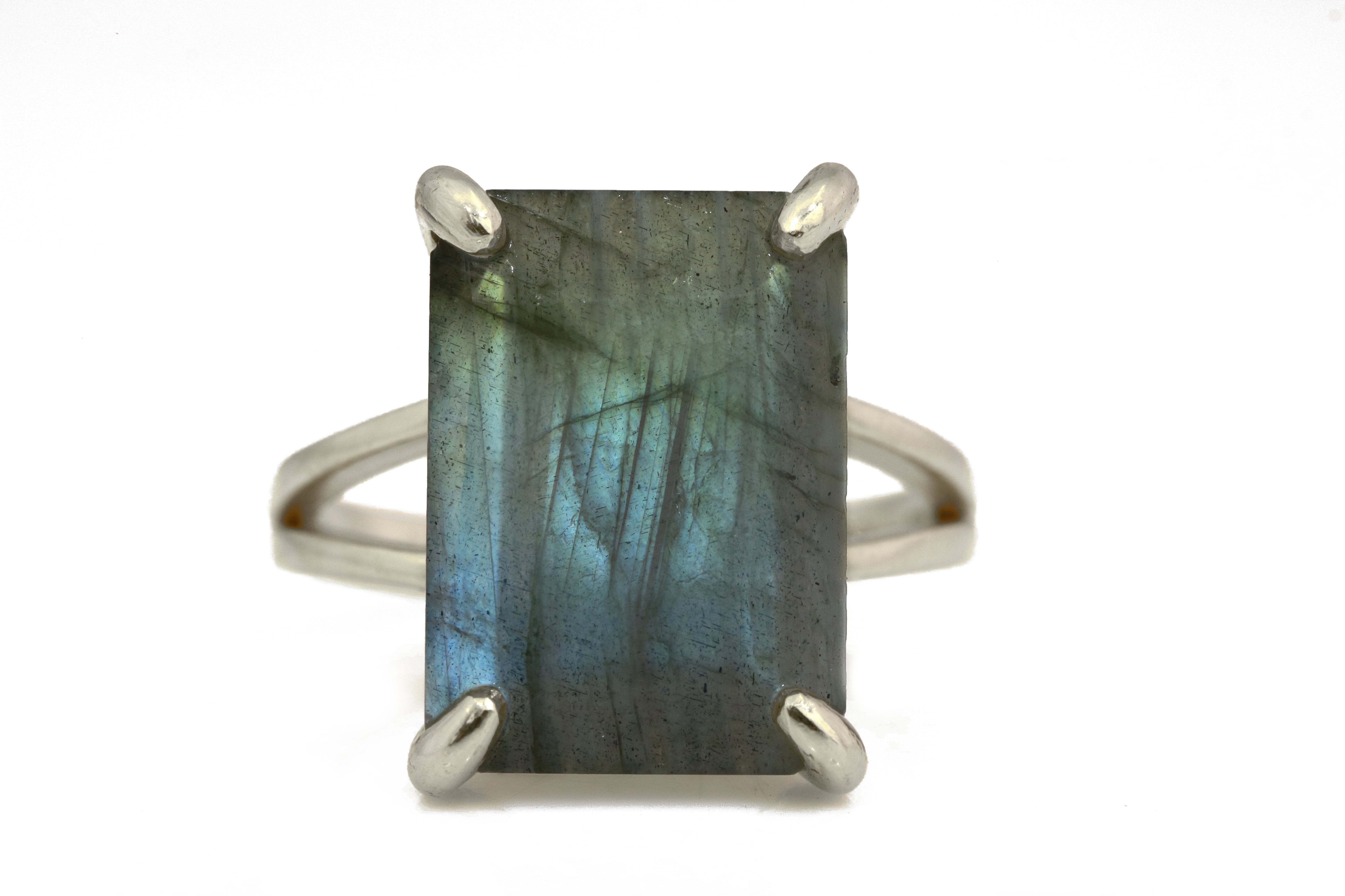 13x18mm Labradorite in 925 Sterling Silver Ring Rings Anemone Jewelry