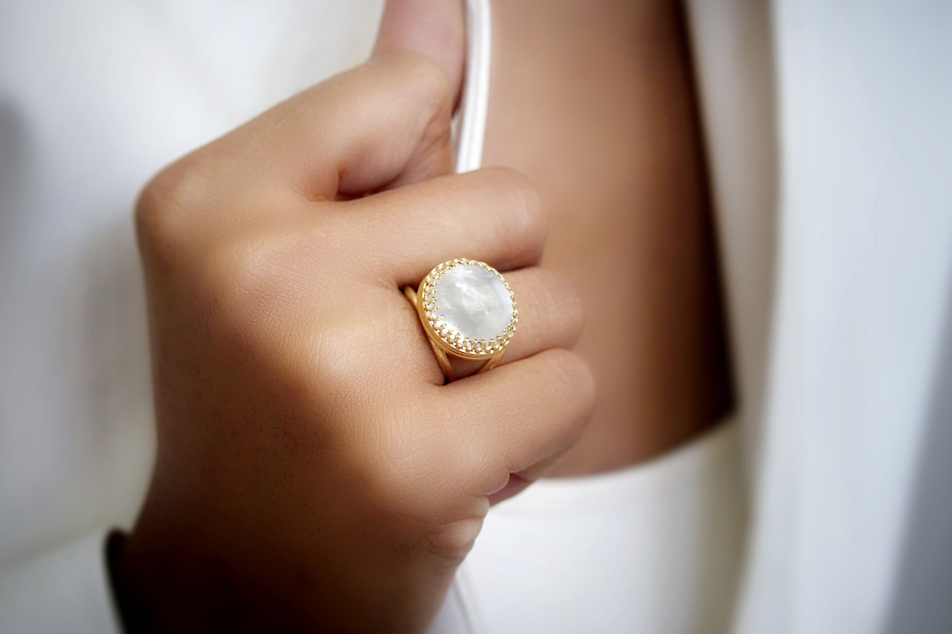14k Gold Filled Pearl Jewelry Ring Rings Anemone Jewelry