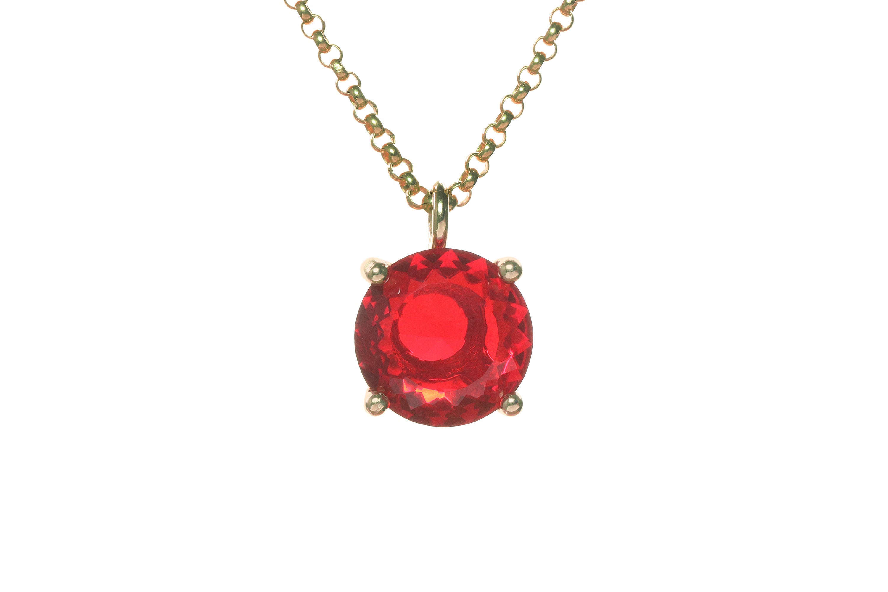 Timeless Ruby Necklace in 14k Gold necklaces Anemone Unique