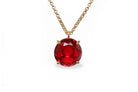 Round Ruby 14k Gold Necklace necklaces Anemone Jewelry