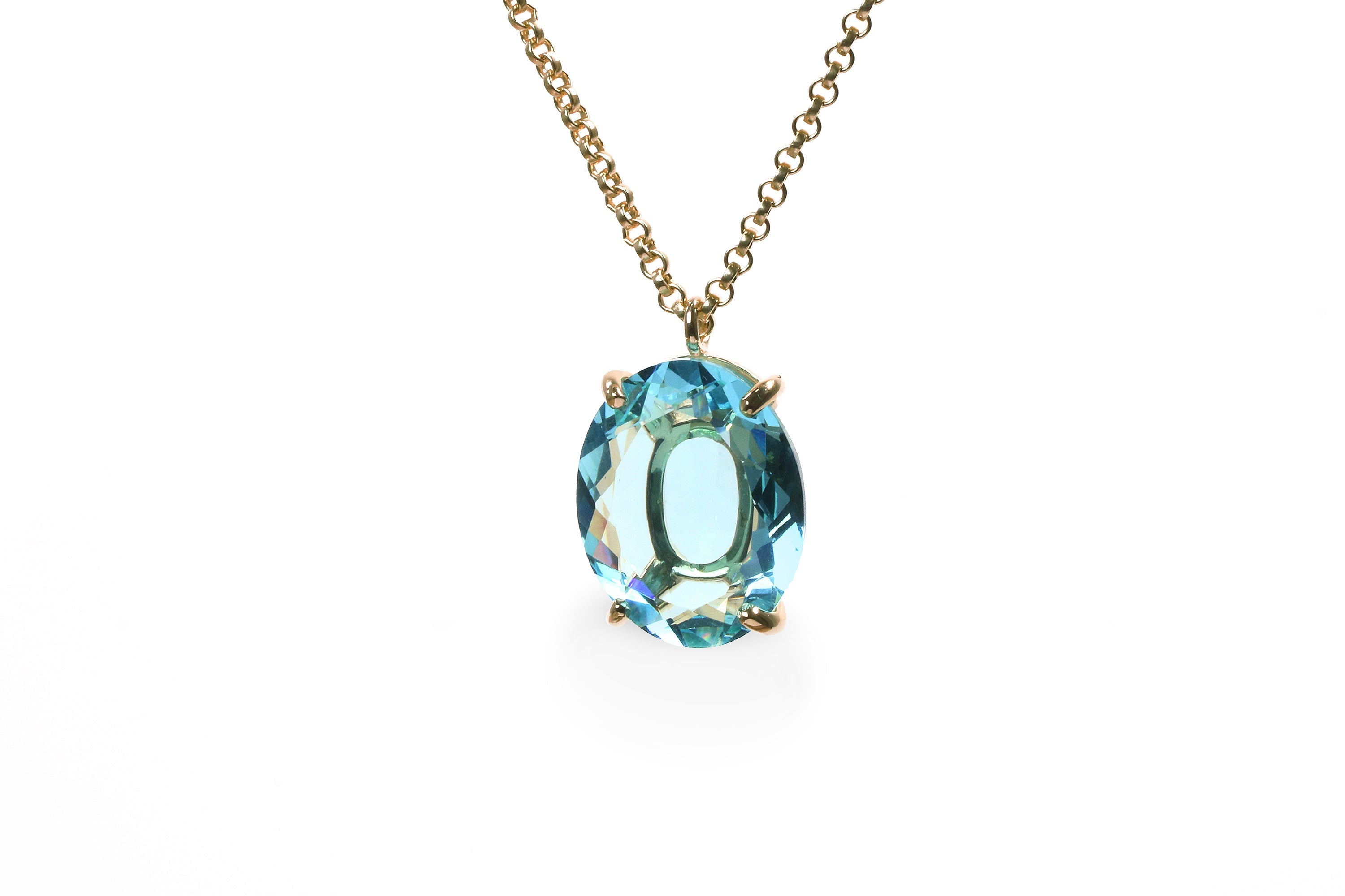 Brilliant Topaz Necklace for Women in 14k Gold necklaces Anemone Jewelry