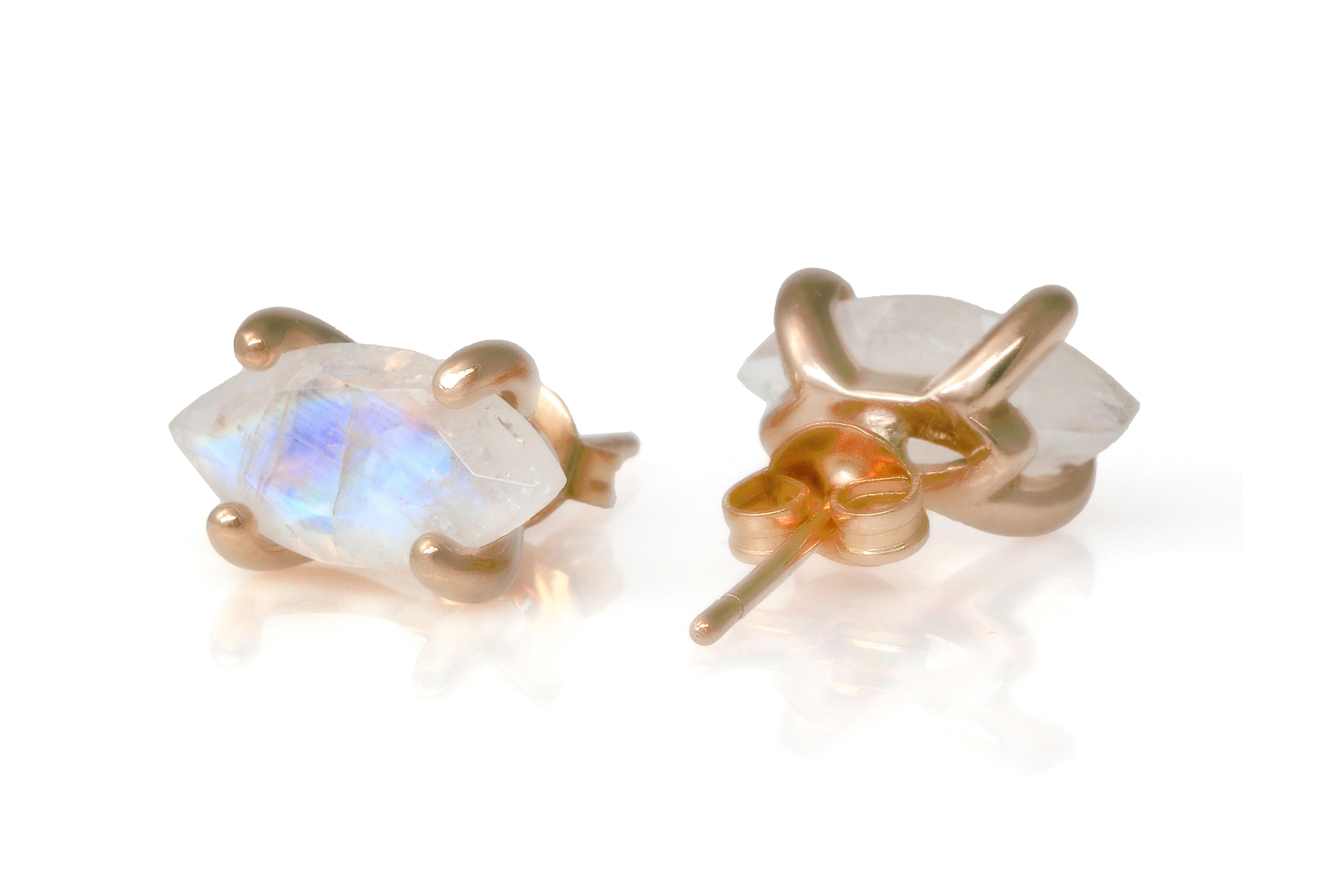 Unique Moonstone Earrings in Gold Earrings Anemone Unique