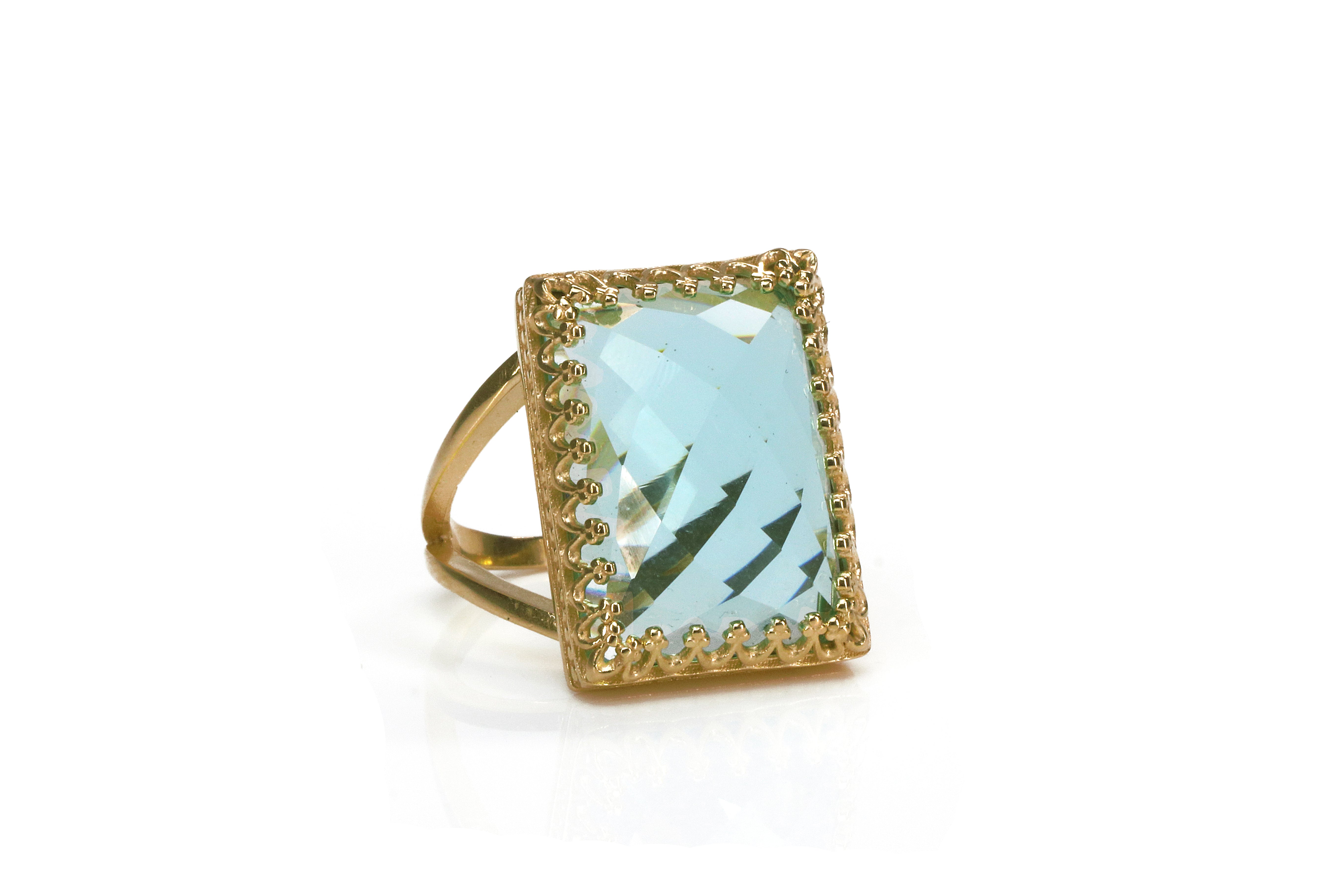 Blue Topaz in 14k Gold-filled Ring Band Rings Anemone Jewelry