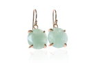 Decorative Aquamarine Earrings in Gold Earrings Anemone Jewelry