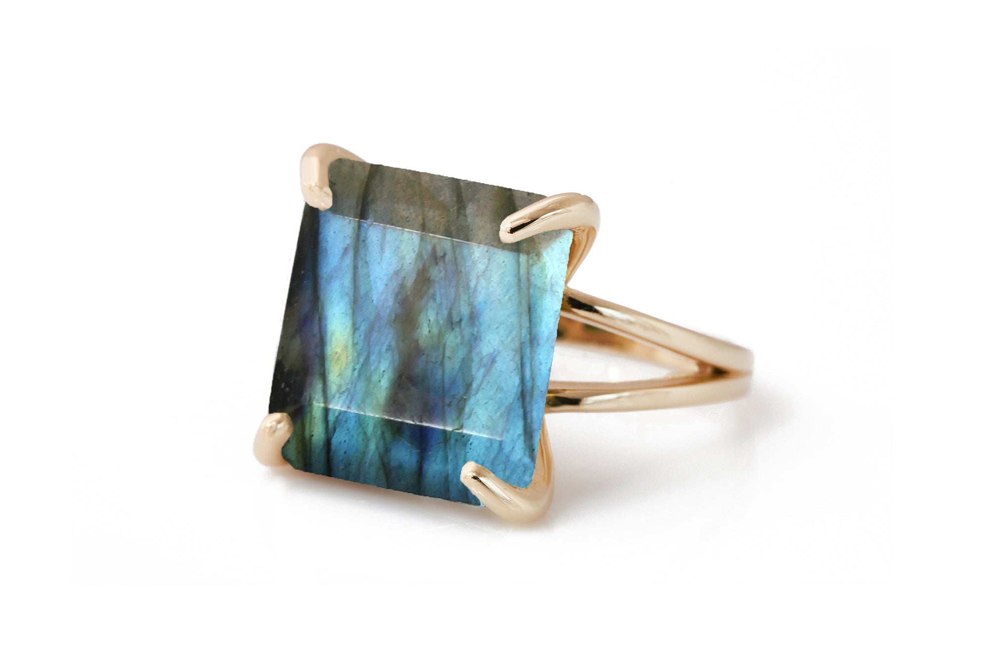 Artisan Labradorite Ring in Sterling Silver Rings Anemone Jewelry