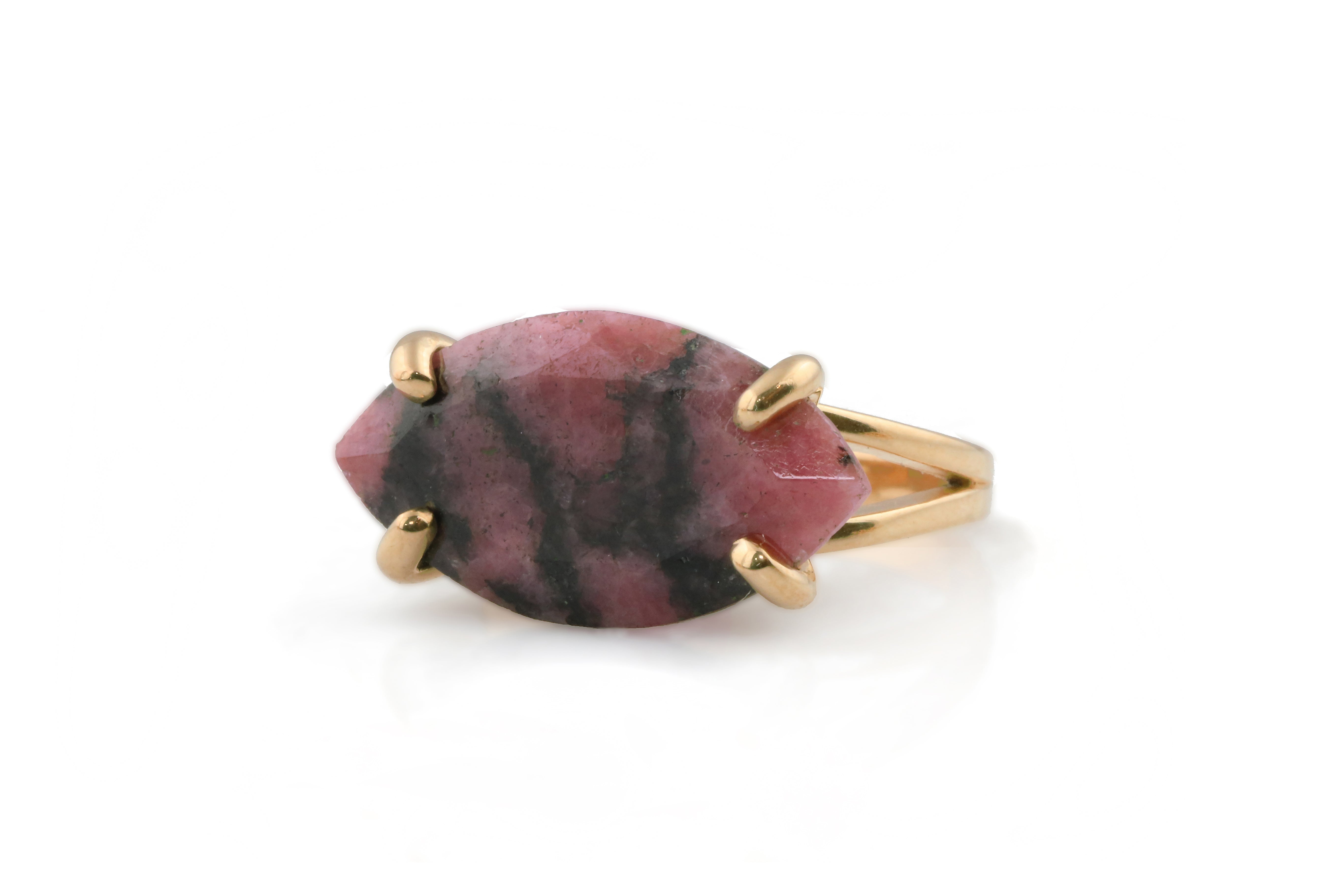 Rhodonite Stone Ring in 14k Gold Filled Rings Anemone Jewelry