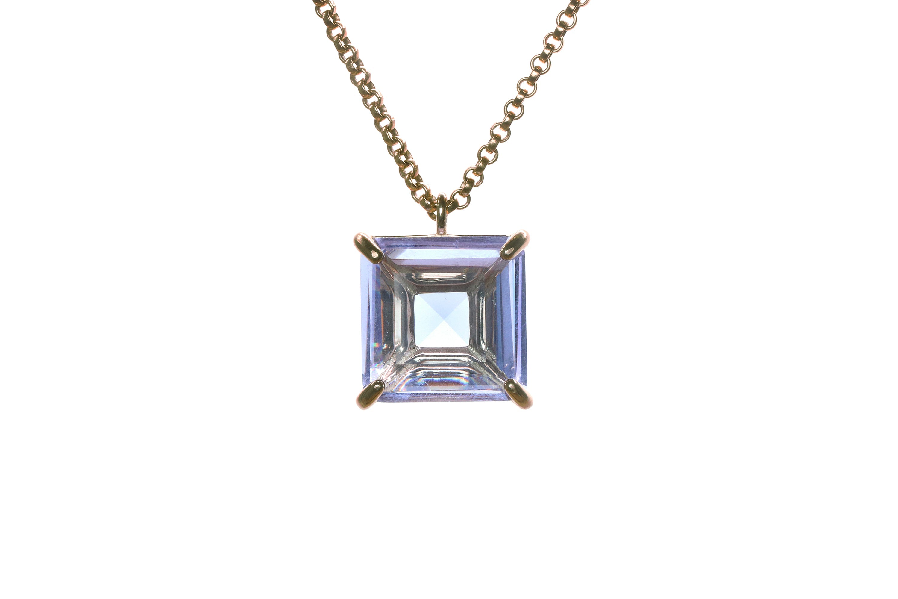 Chunky Tanzanite Jewelry Gold Necklace necklaces Anemone Jewelry