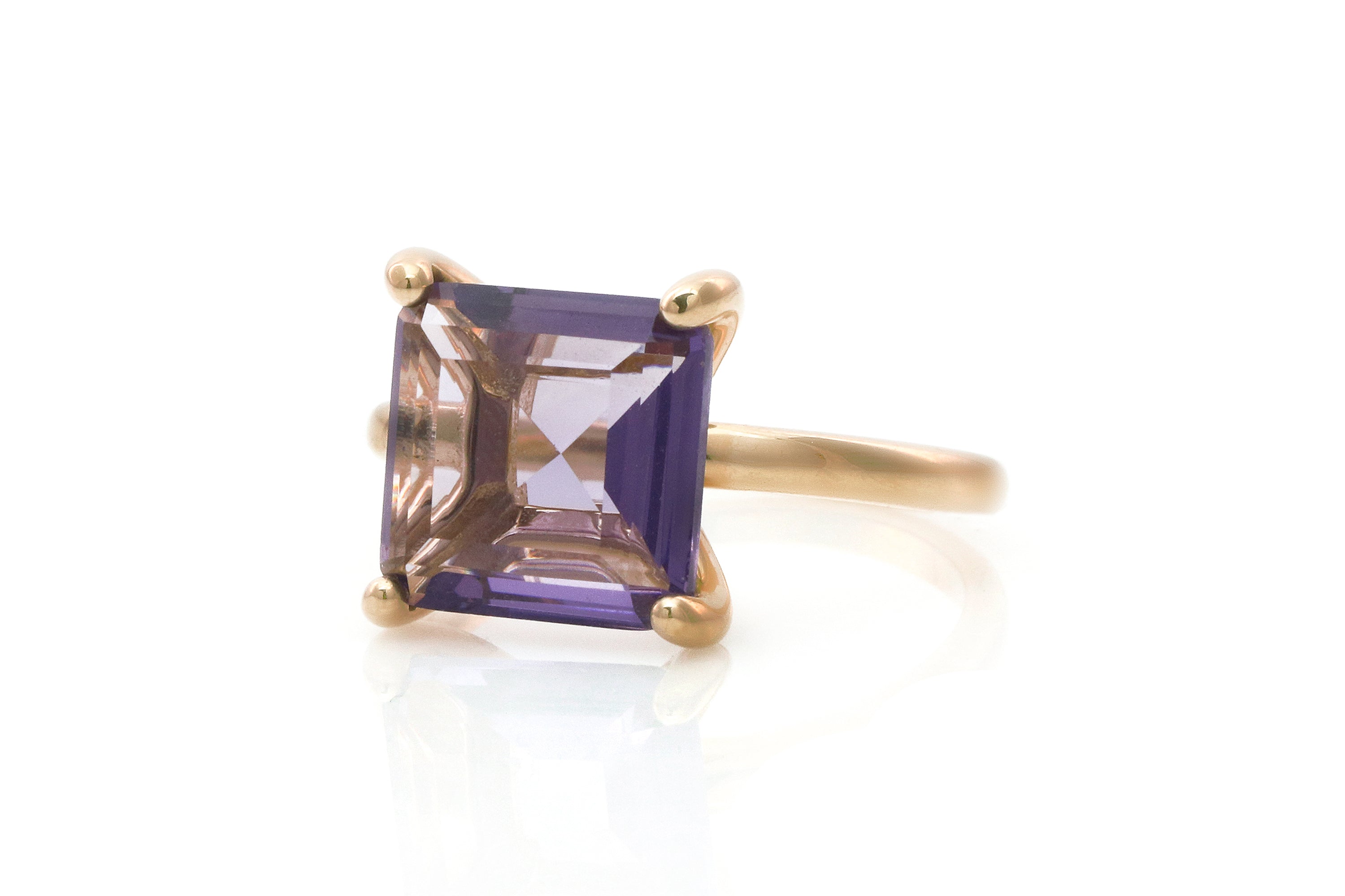 Elegant Amethyst Ring in Sterling Silver Rings Anemone Unique