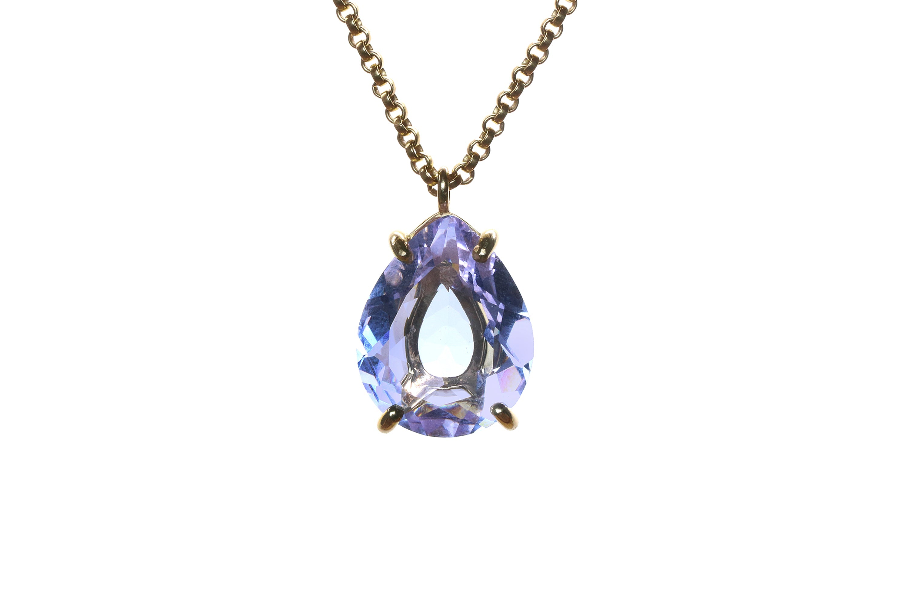 Elegant Tanzanite Gold Filled Necklace necklaces Anemone Jewelry