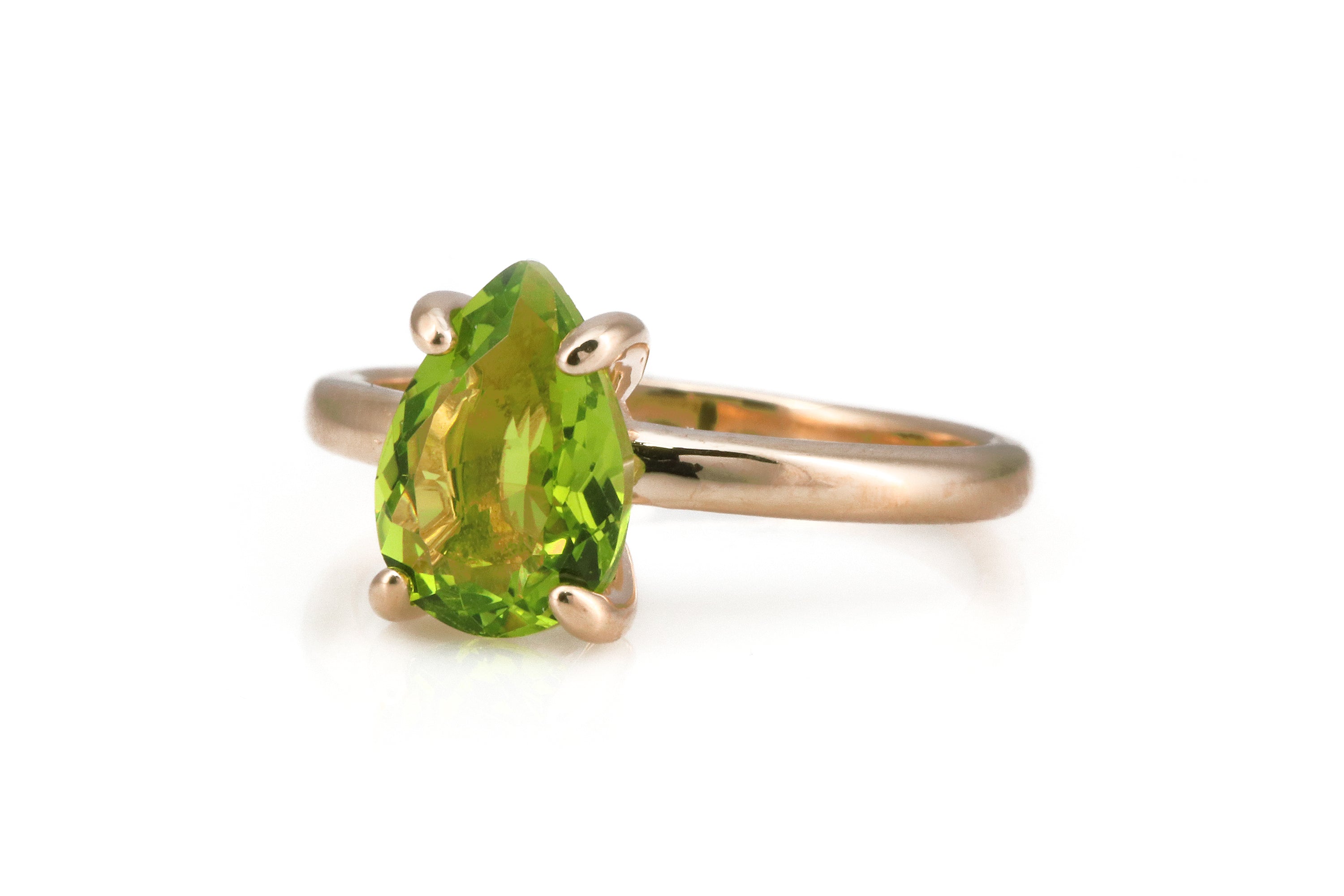 925 Sterling Silver Ring with Peridot Stone Rings Anemone Unique