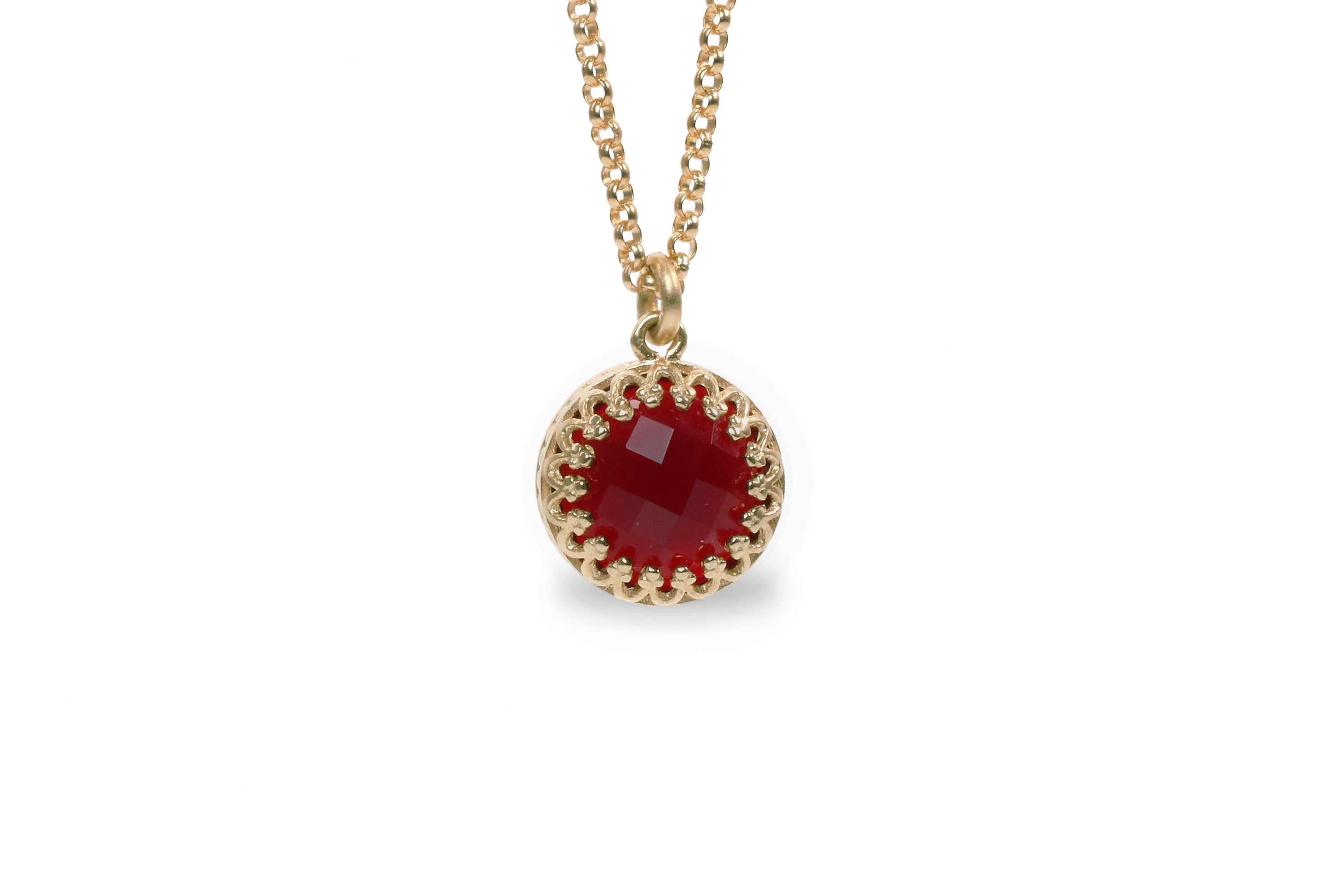 14k Rose Gold Garnet Necklace necklaces Anemone Jewelry