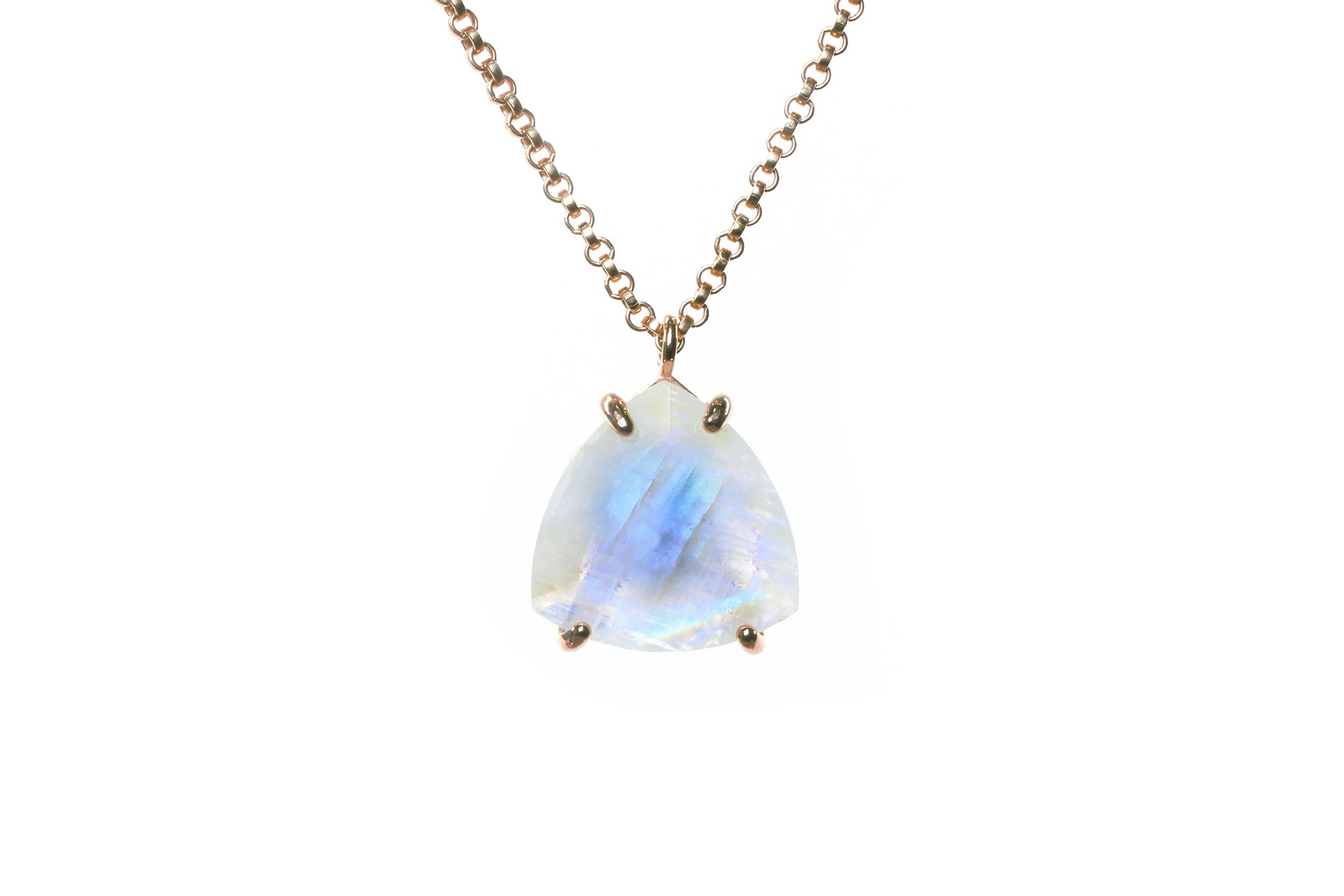 Triangle Moonstone Gold Filled Necklace necklaces Anemone Jewelry