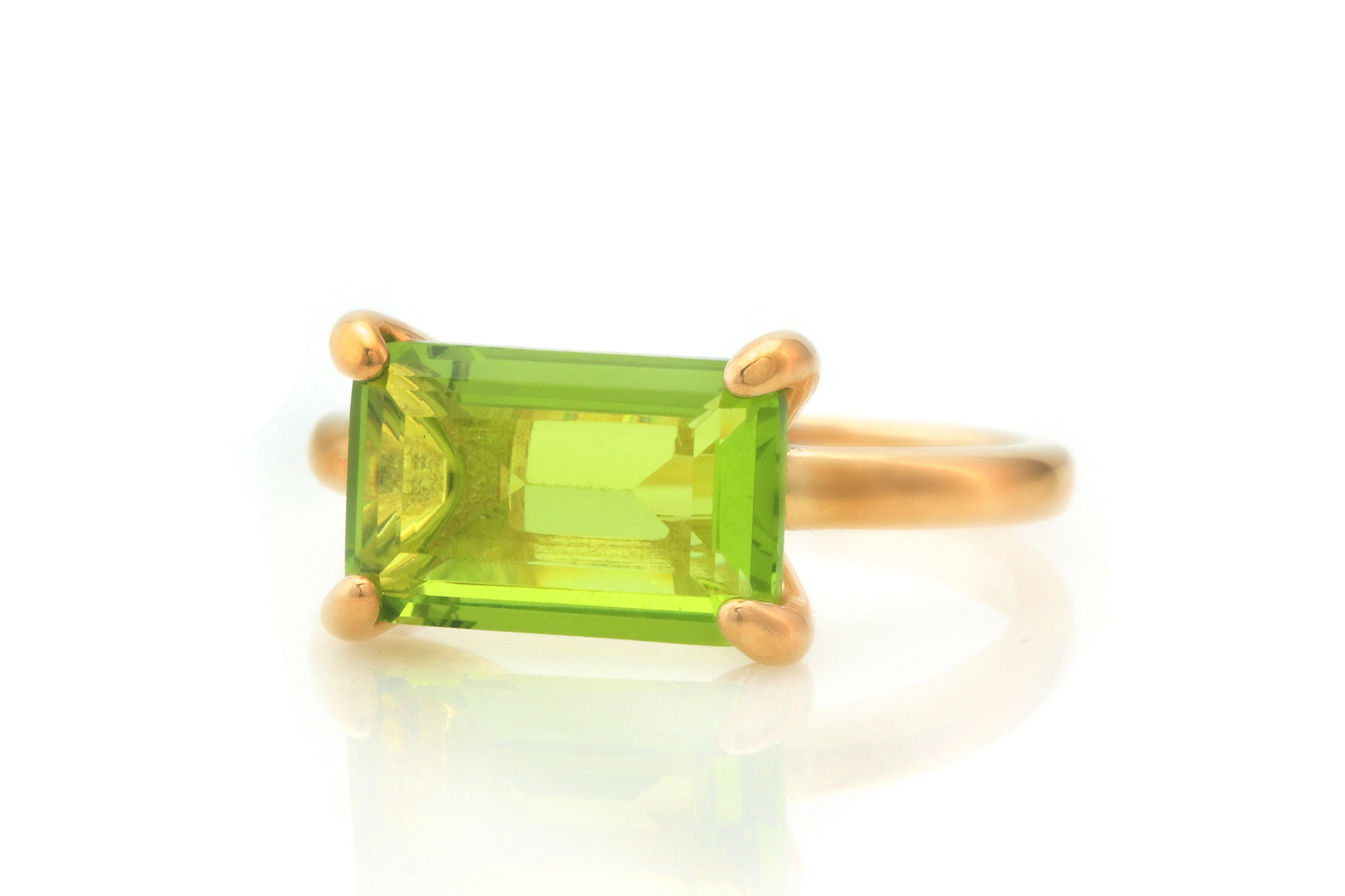 Delicate Peridot Sterling Silver Ring Rings Anemone Unique