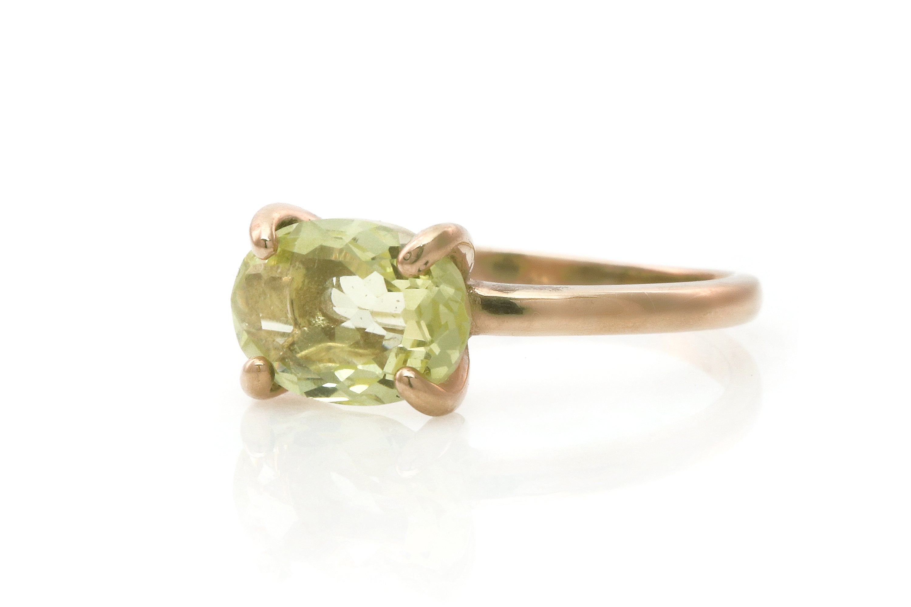 Lemon Quartz Ring in 925 Silver Rings Anemone Unique