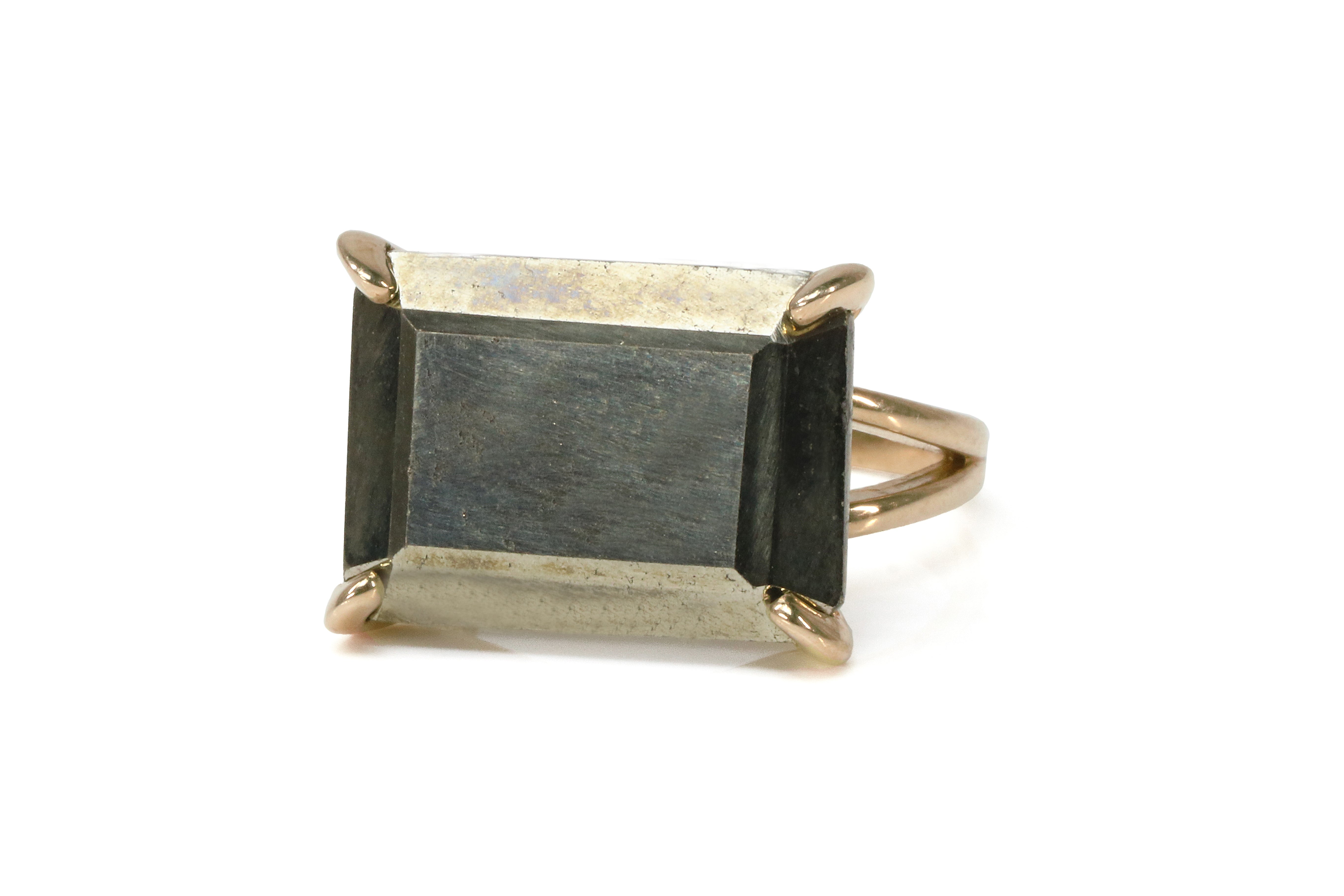 Stunning Pyrite Stone Ring in Sterling Silver Rings Anemone Jewelry