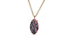 Gold Rhodonite Necklace in Prongs necklaces Anemone Jewelry
