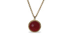 Vibrant Red Garnet Pendant Necklace necklaces Anemone Jewelry