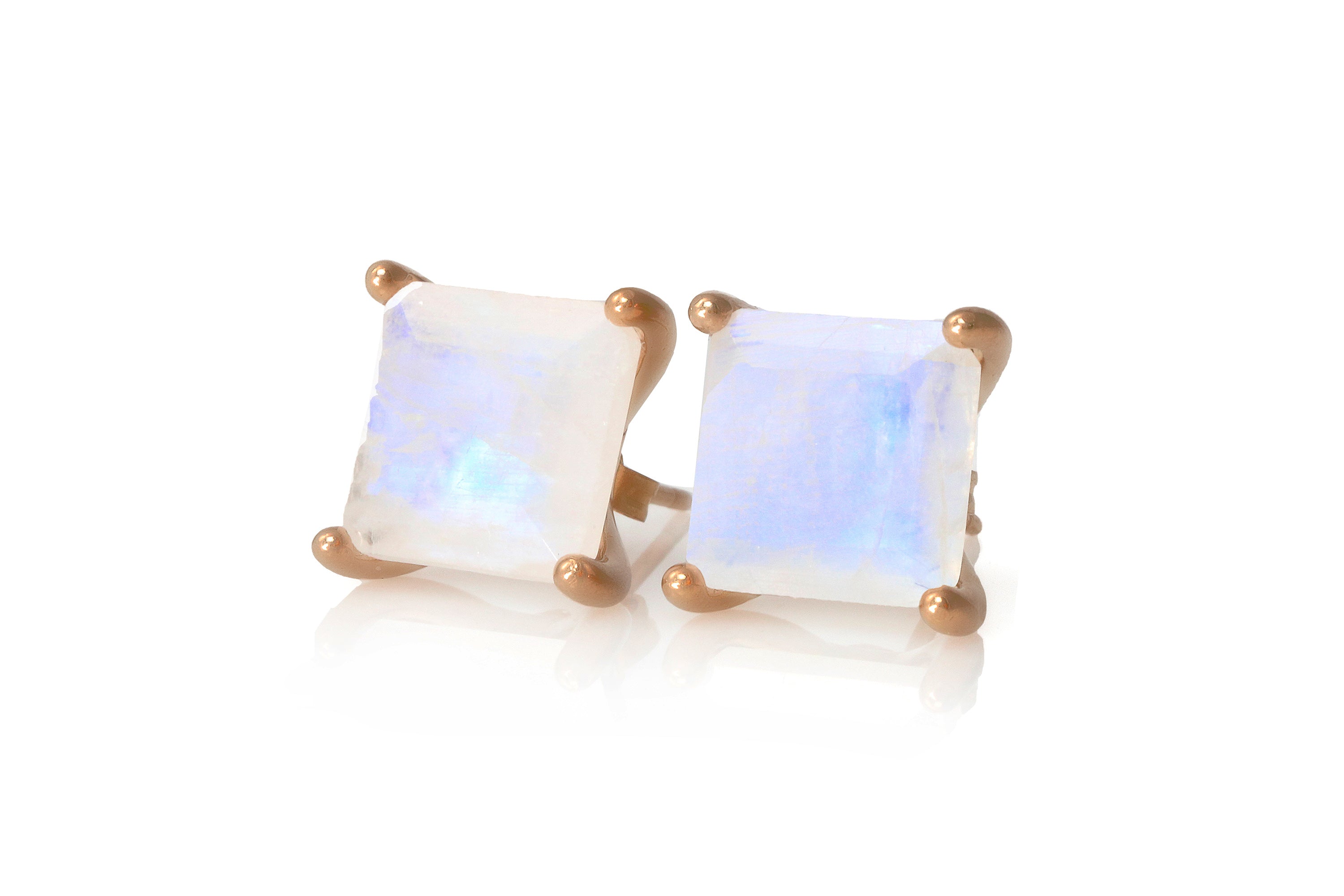 Customizable Moonstone Sterling Silver Earrings Earrings Anemone Unique